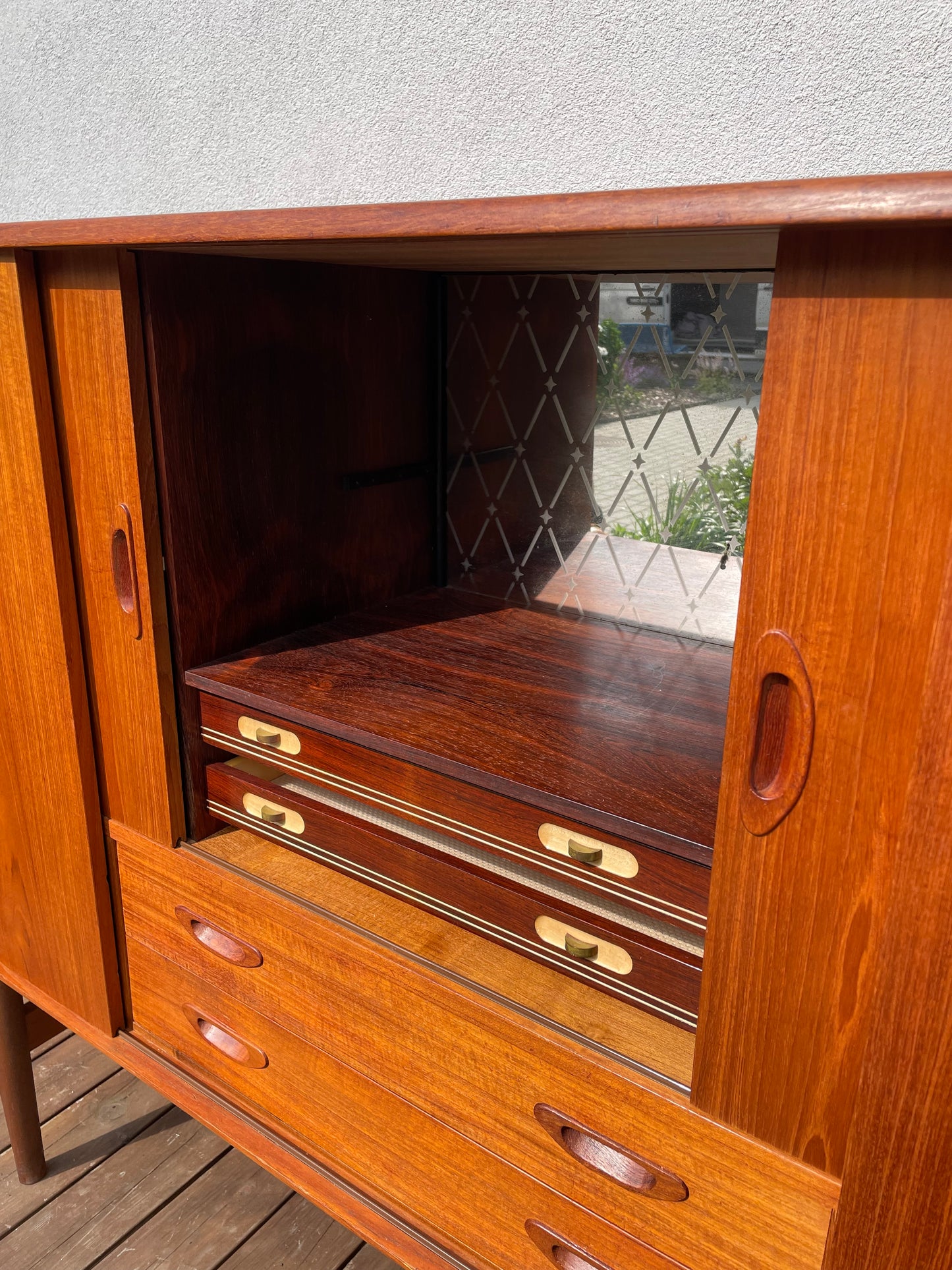Danish teak sideboard with bar