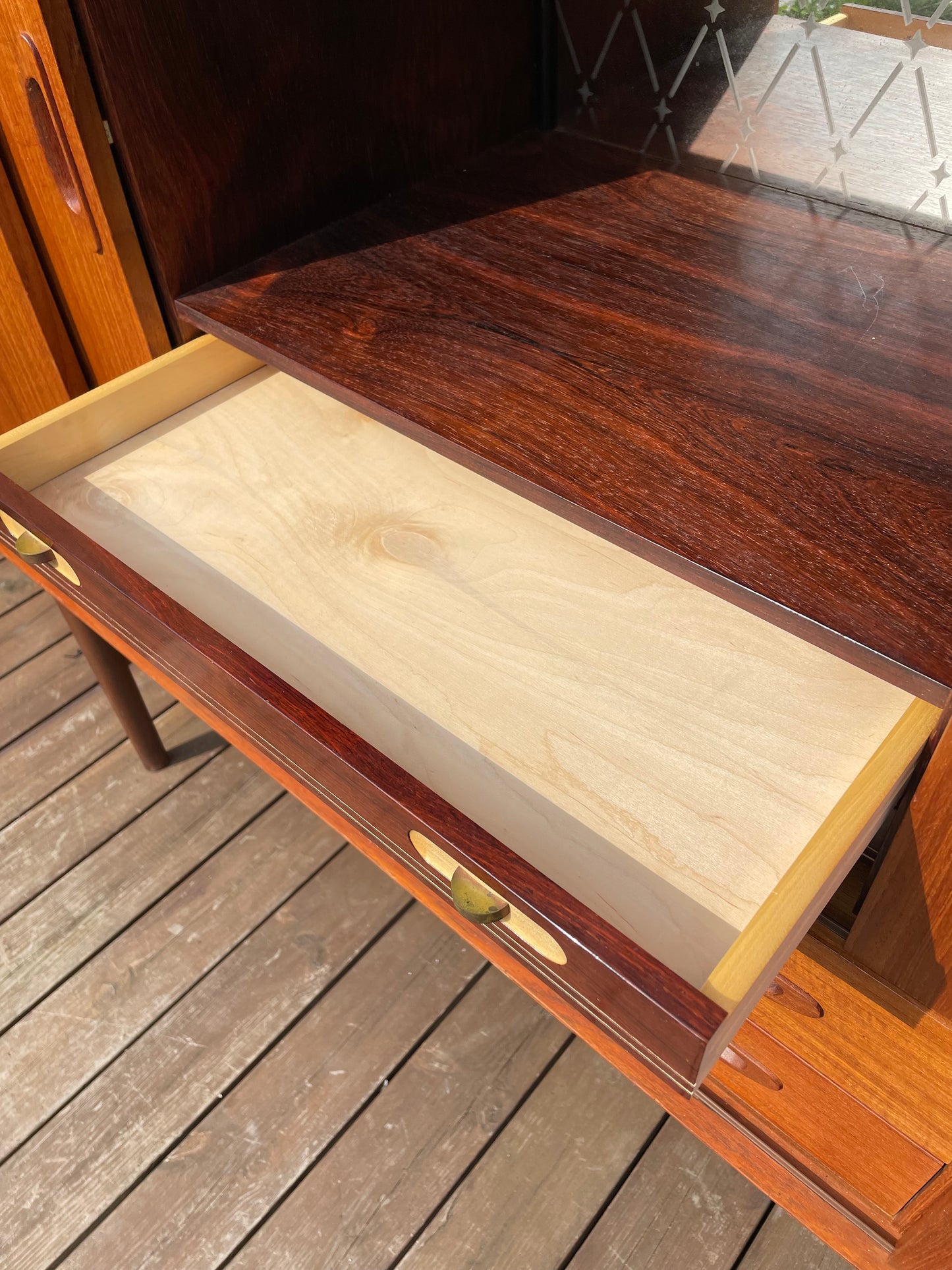 Danish teak sideboard with bar