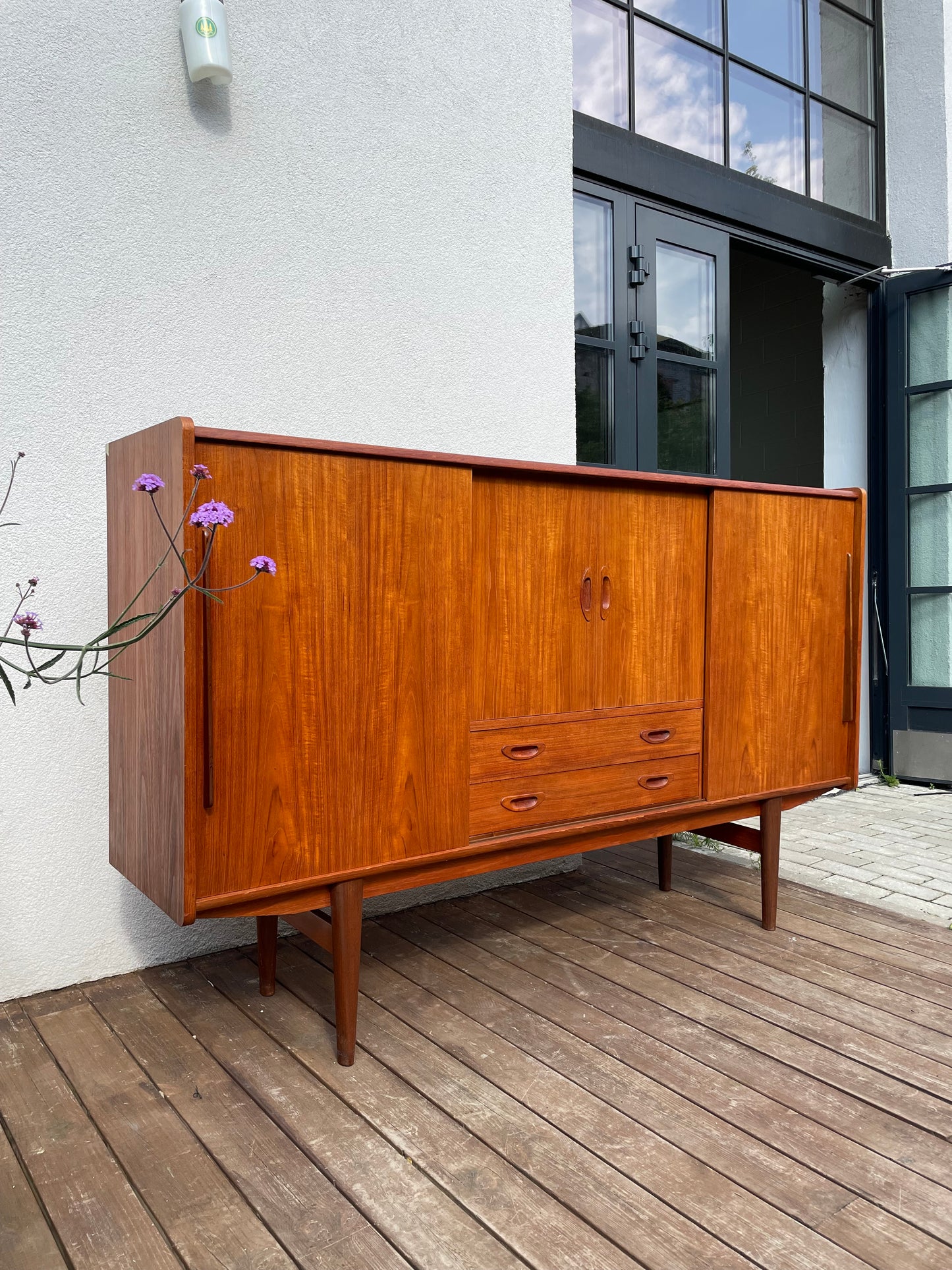 Danish teak sideboard with bar