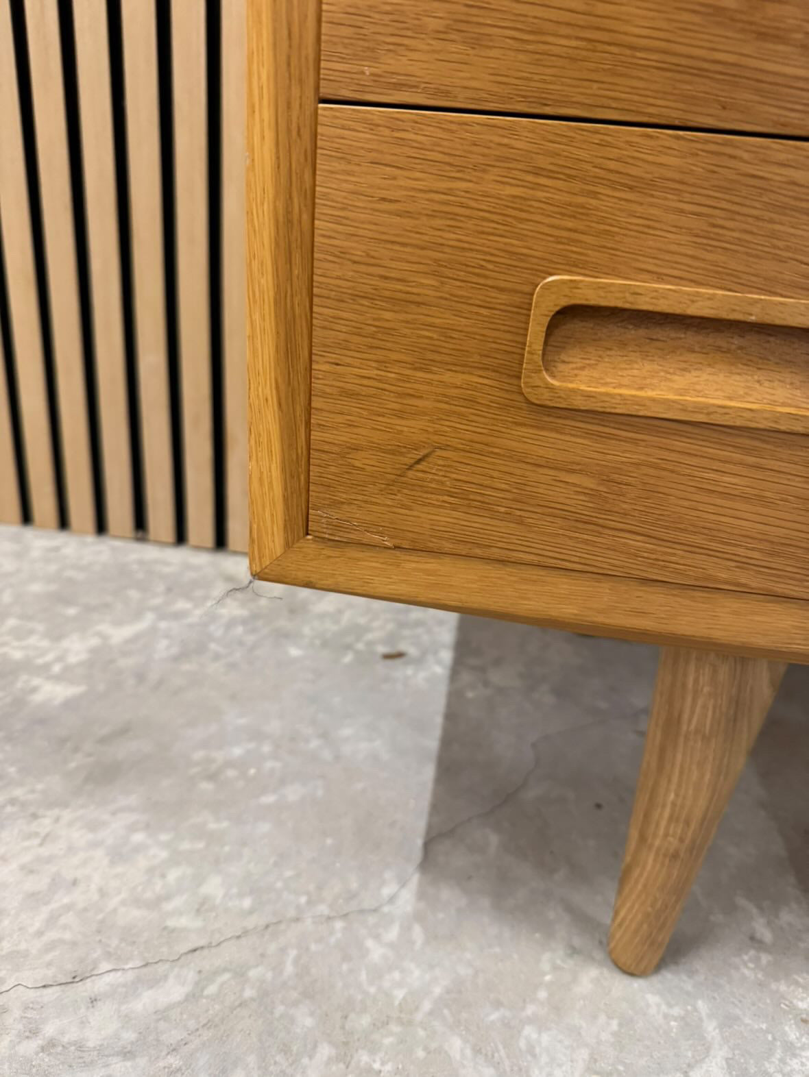 Carlo Jensen oak double drawer