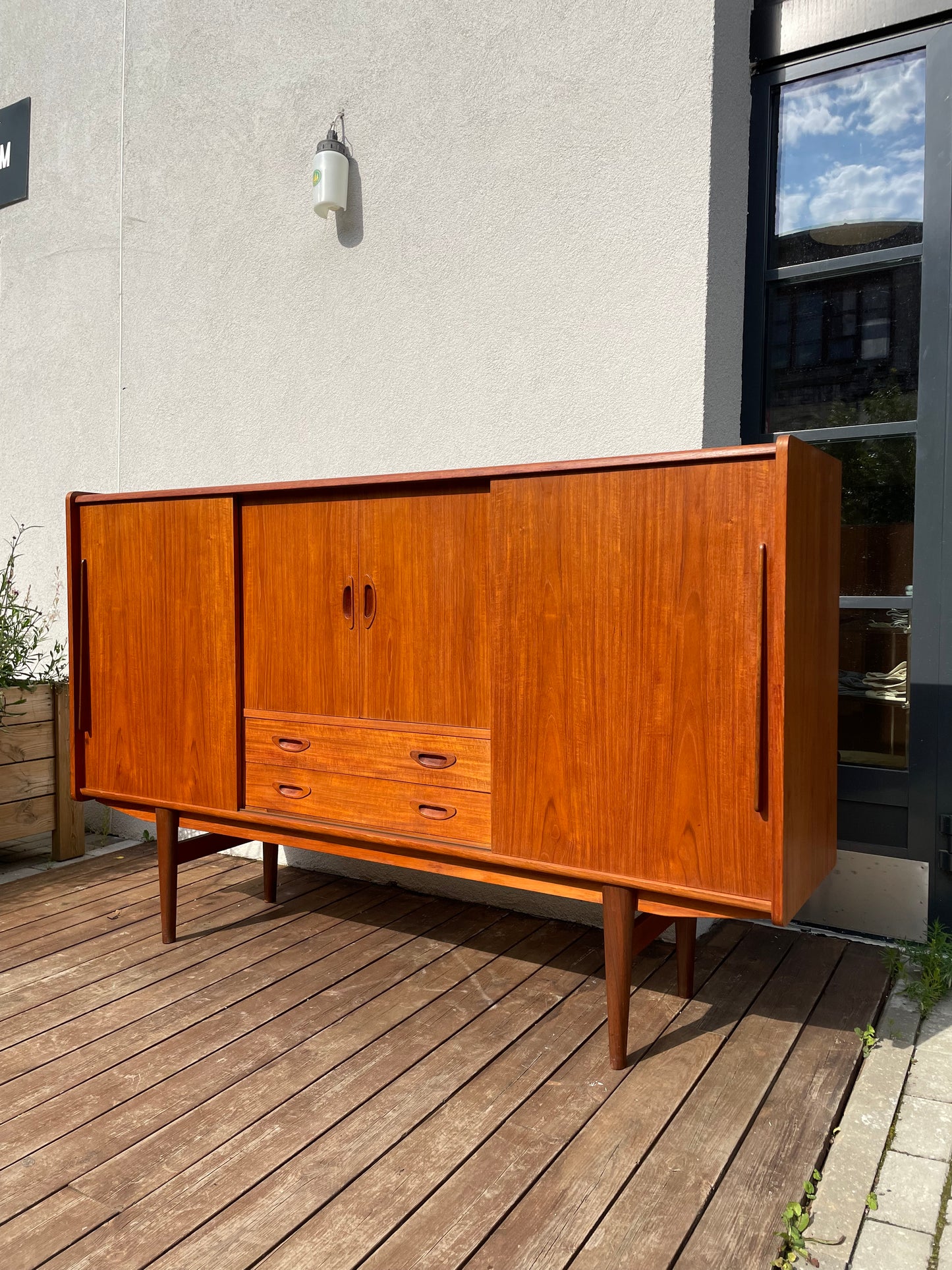 Danish teak sideboard with bar