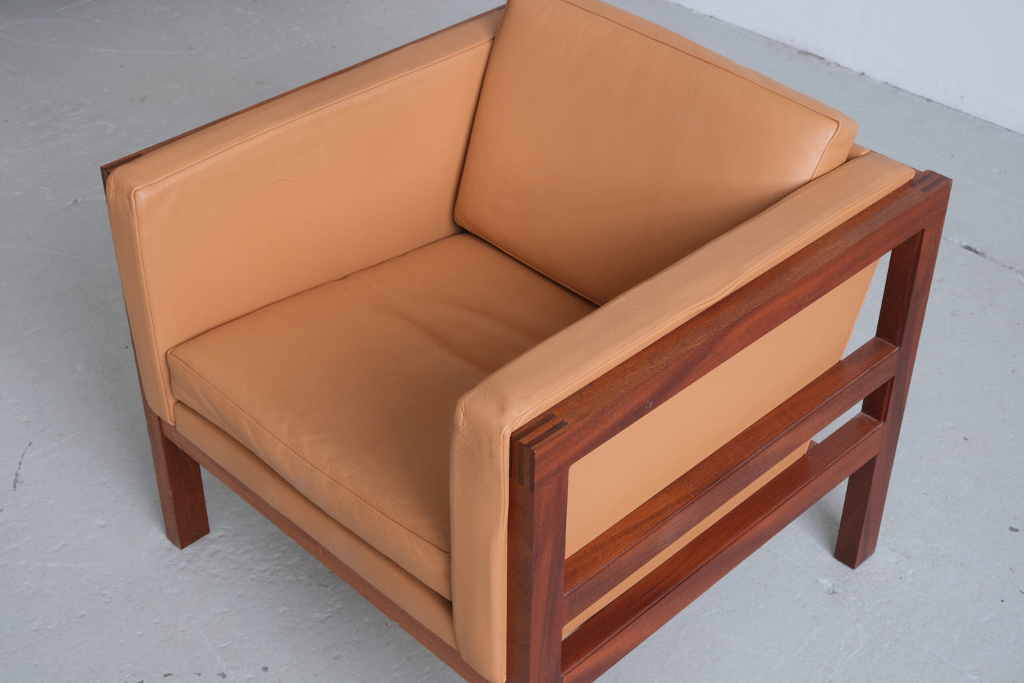 Mahogany armchairs by Christian Hvidt, manufactured at Søborg Møbler (good condition)