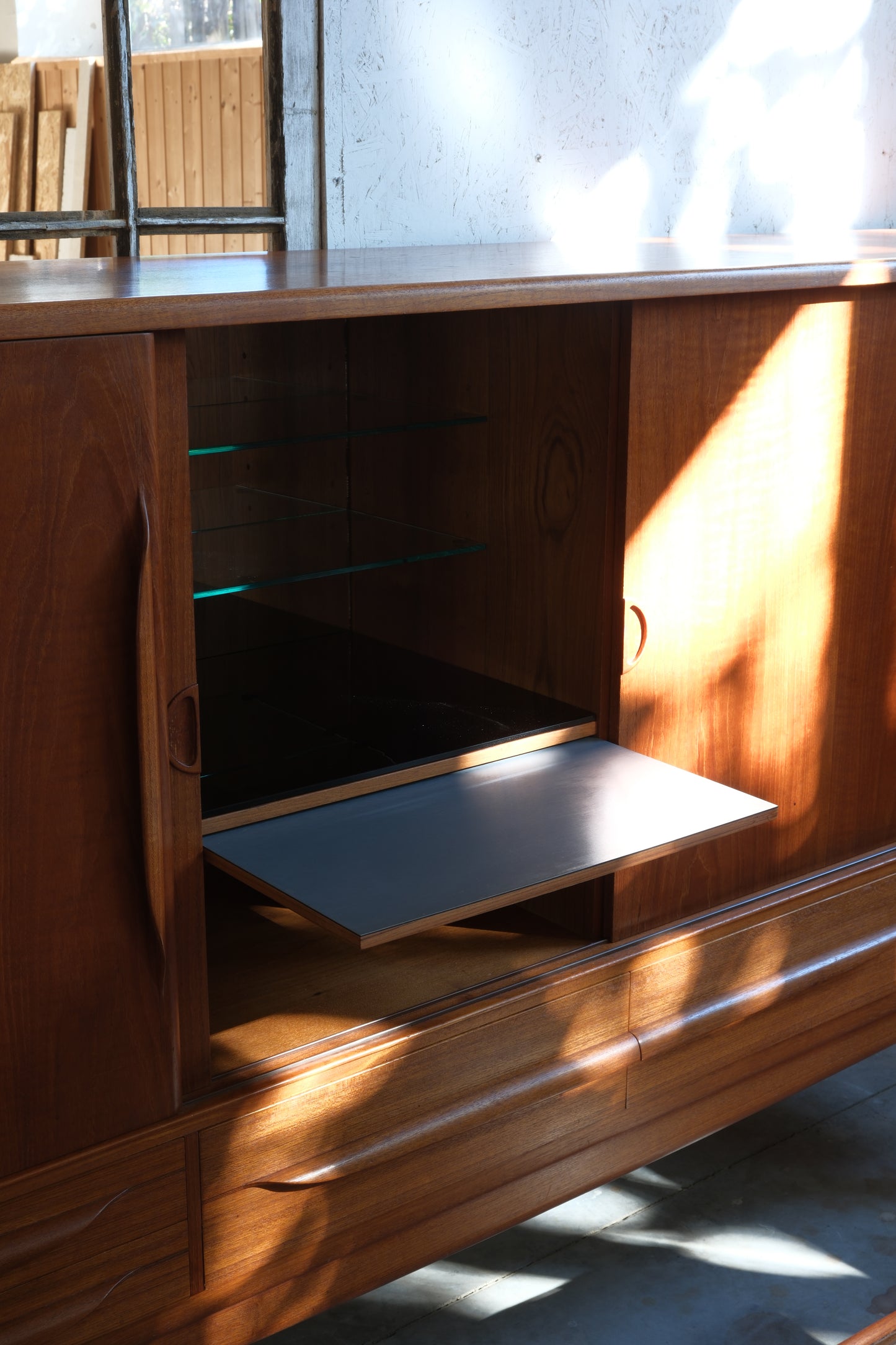 Johannes Andersen for Uldum Møbler. Teak sideboard, model 'UM-14'