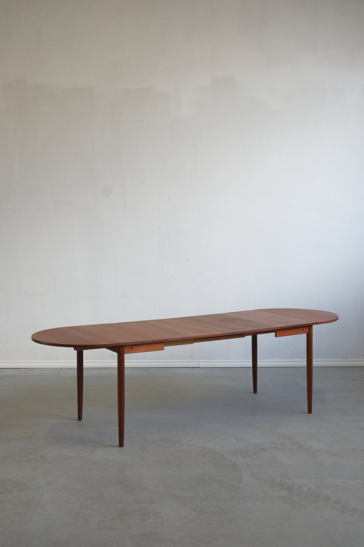 Danish teak square table with flaps & extensions