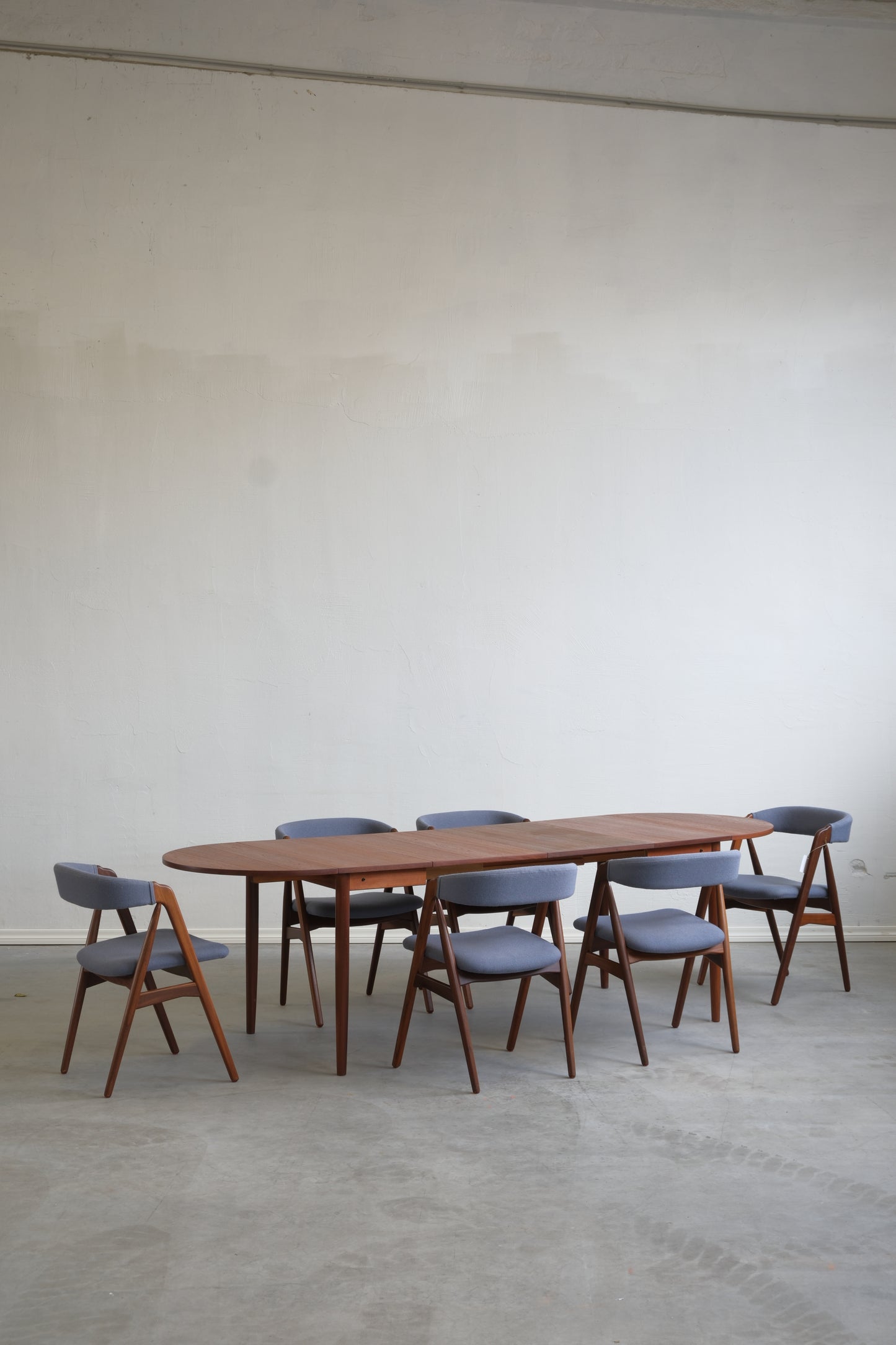 Danish teak square table with flaps & extensions