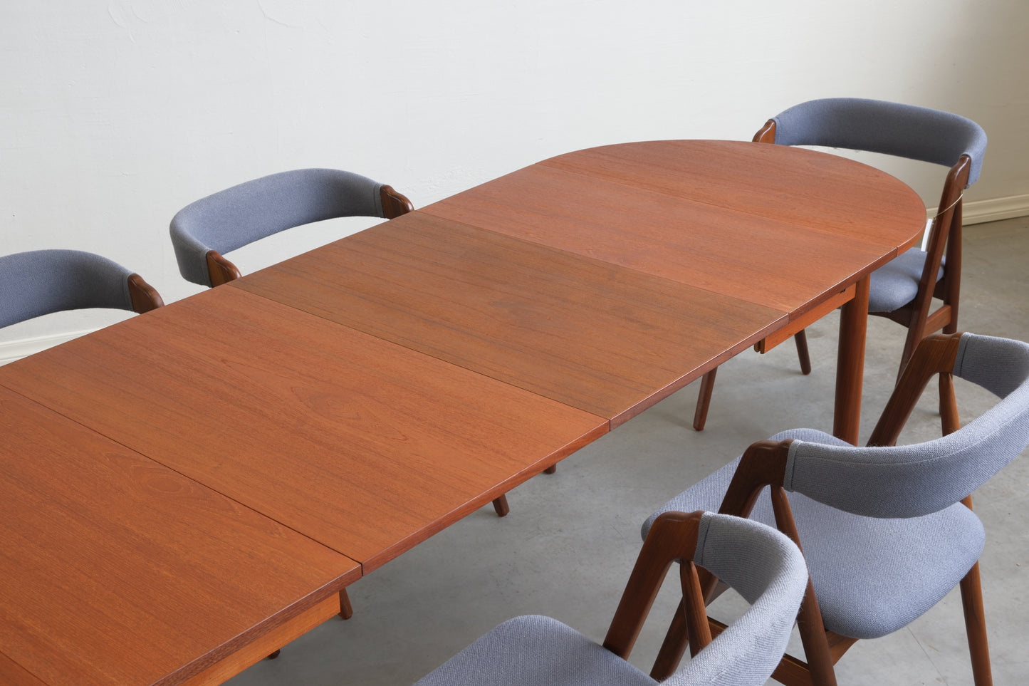 Danish teak square table with flaps & extensions