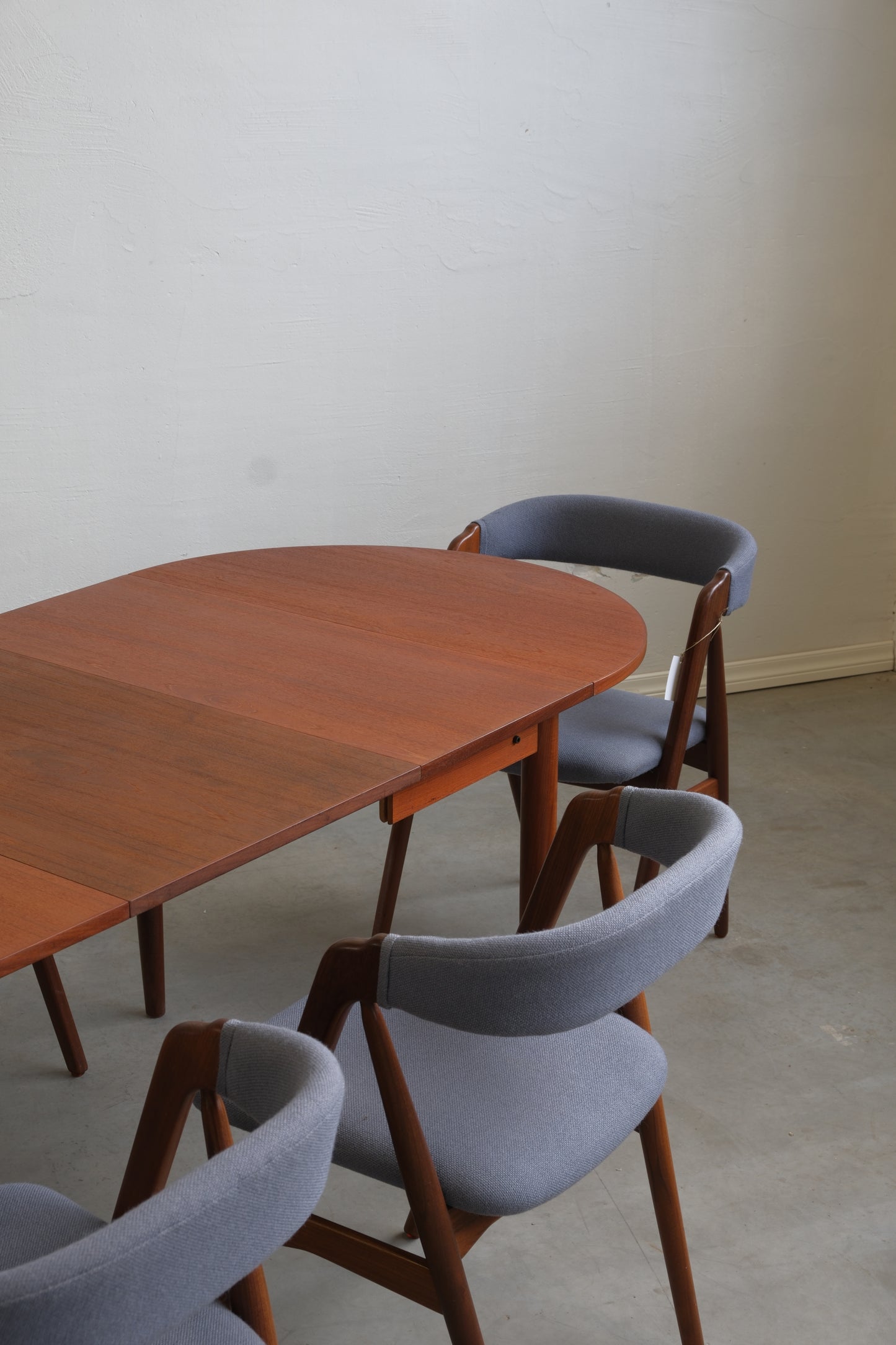 Danish teak square table with flaps & extensions