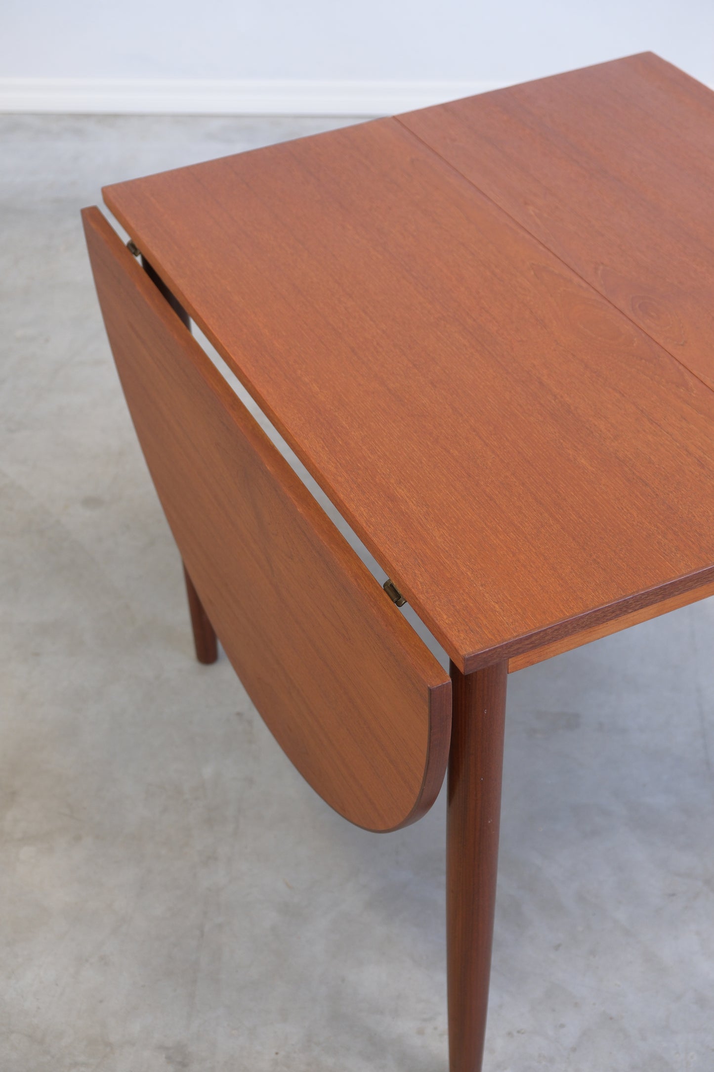 Danish teak square table with flaps & extensions