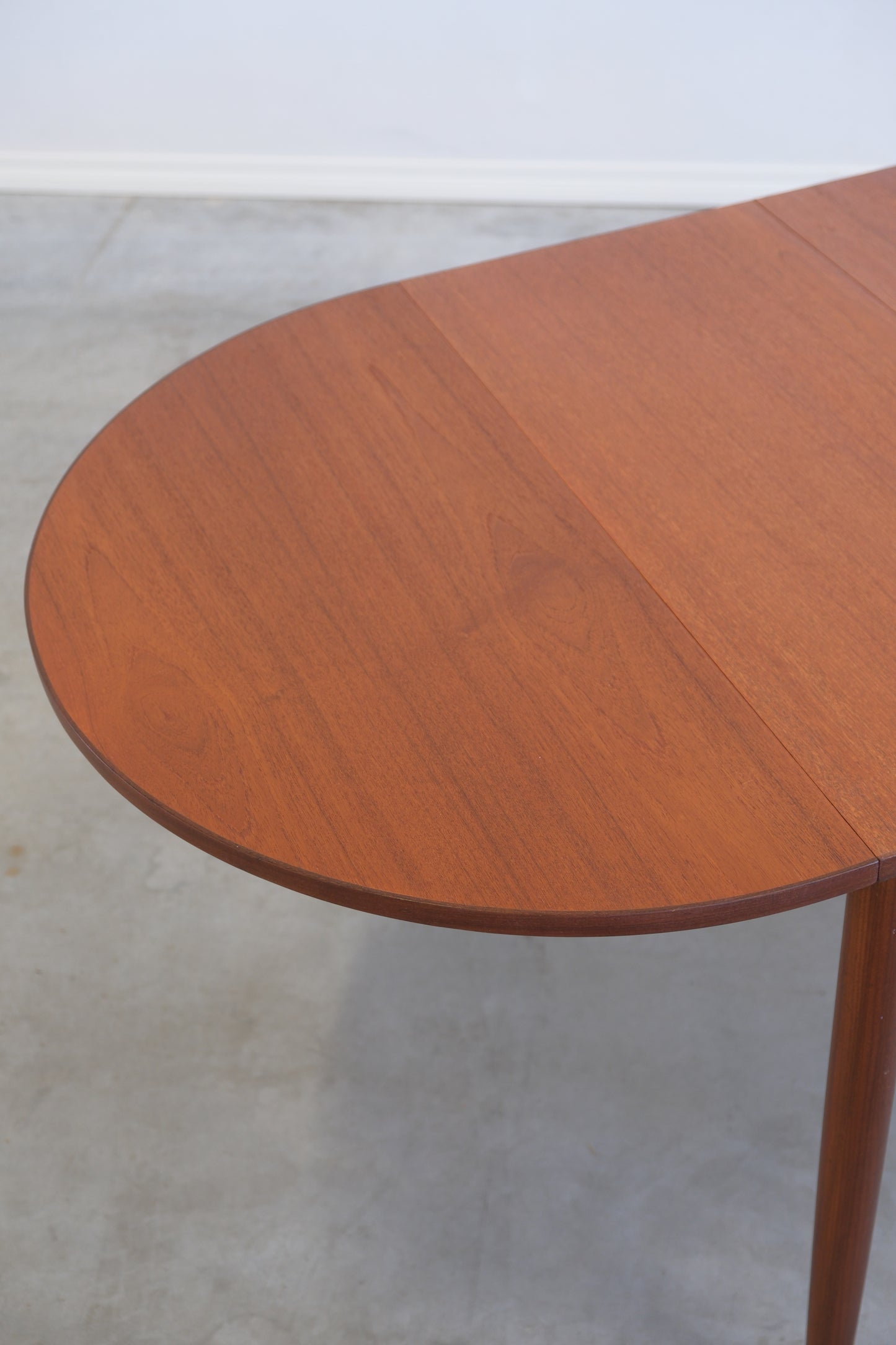 Danish teak square table with flaps & extensions
