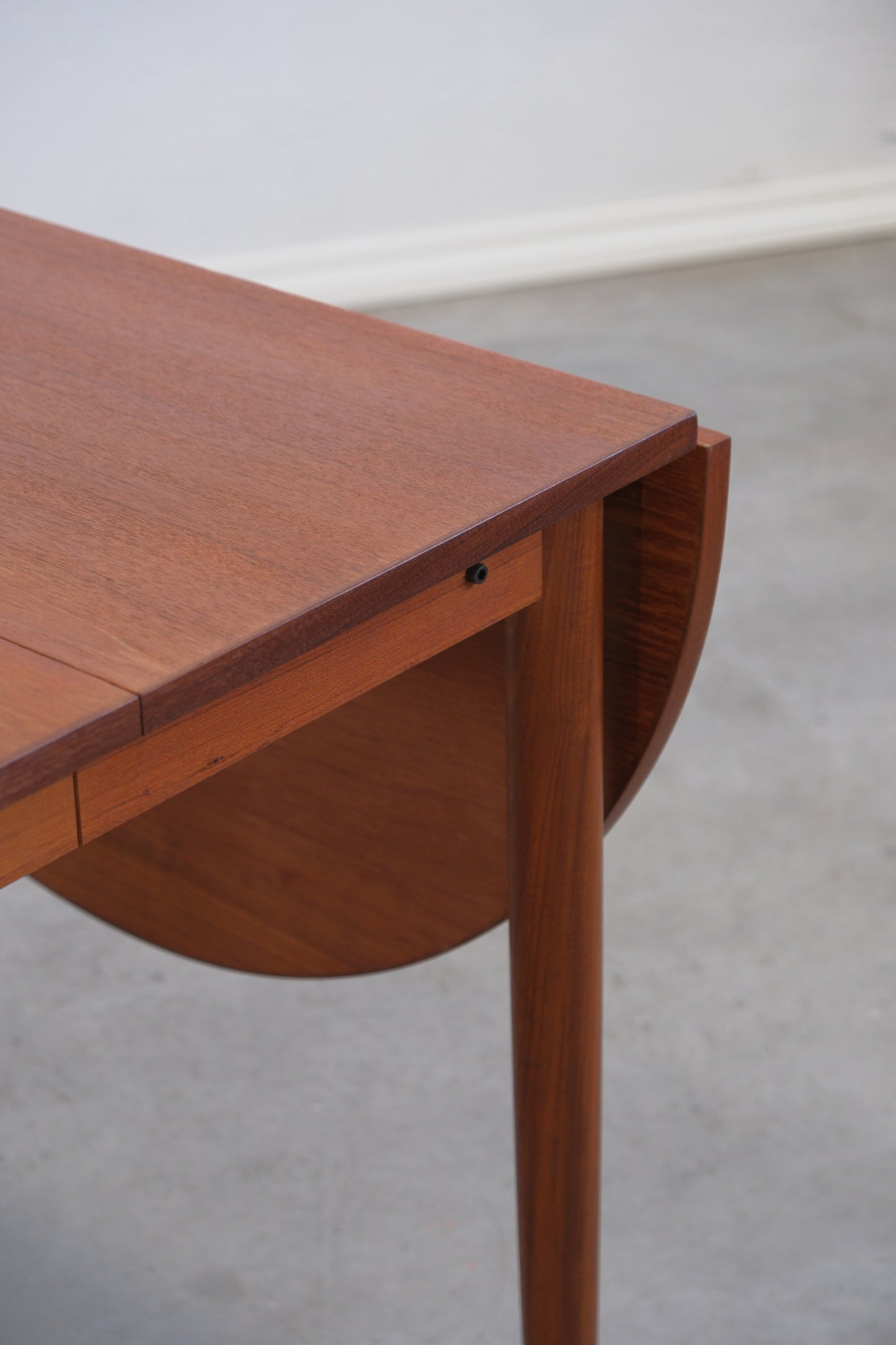 Danish teak square table with flaps & extensions