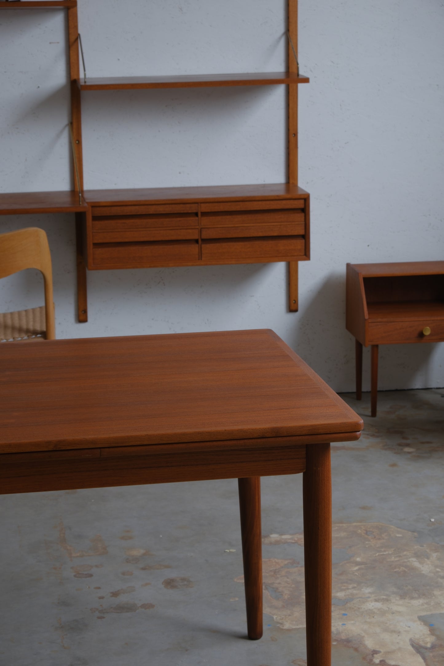Danish teak table with dutch extensions