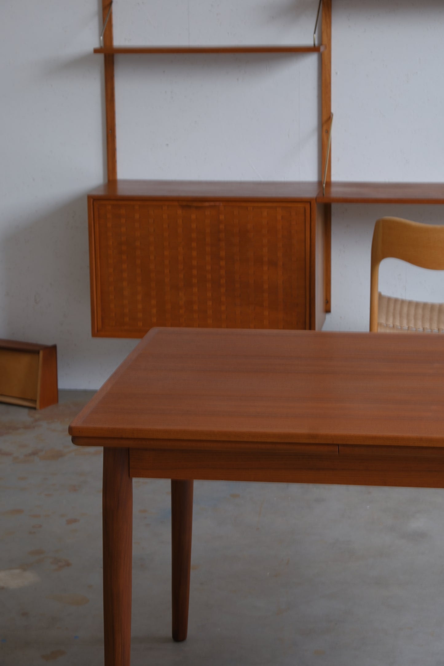 Danish teak table with dutch extensions