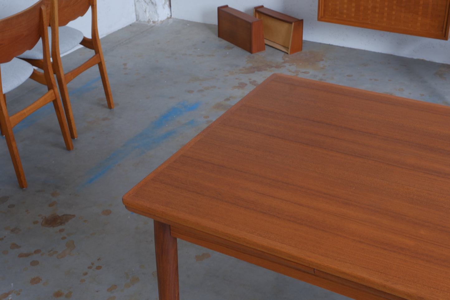 Danish teak table with dutch extensions