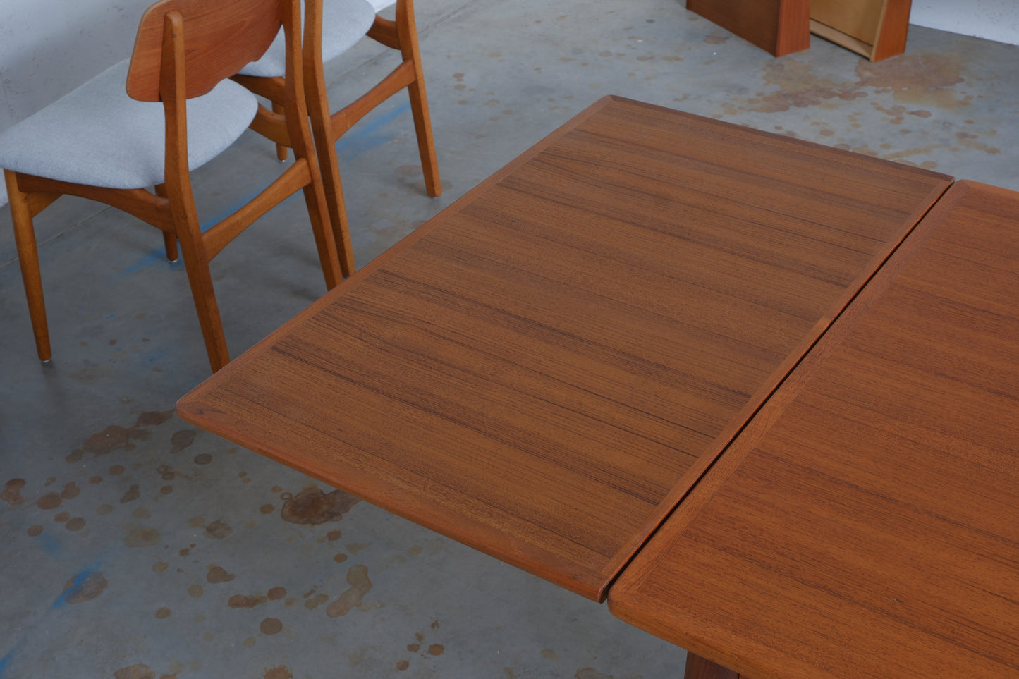 Danish teak table with dutch extensions
