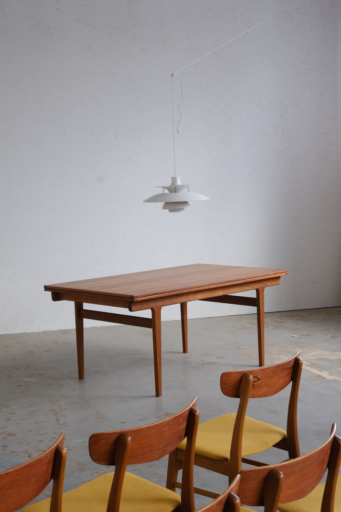 Danish dining table with dutch extensions