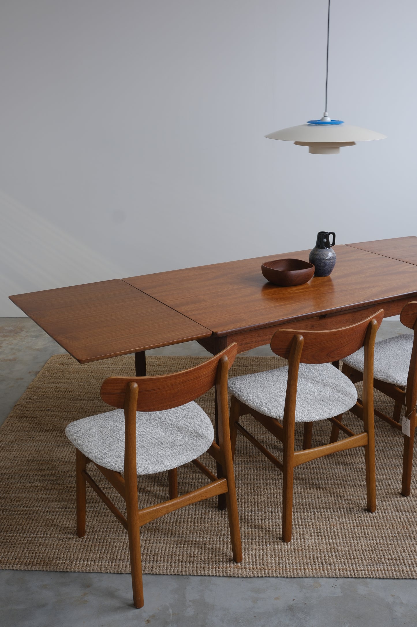 Danish teak table with dutch extensions