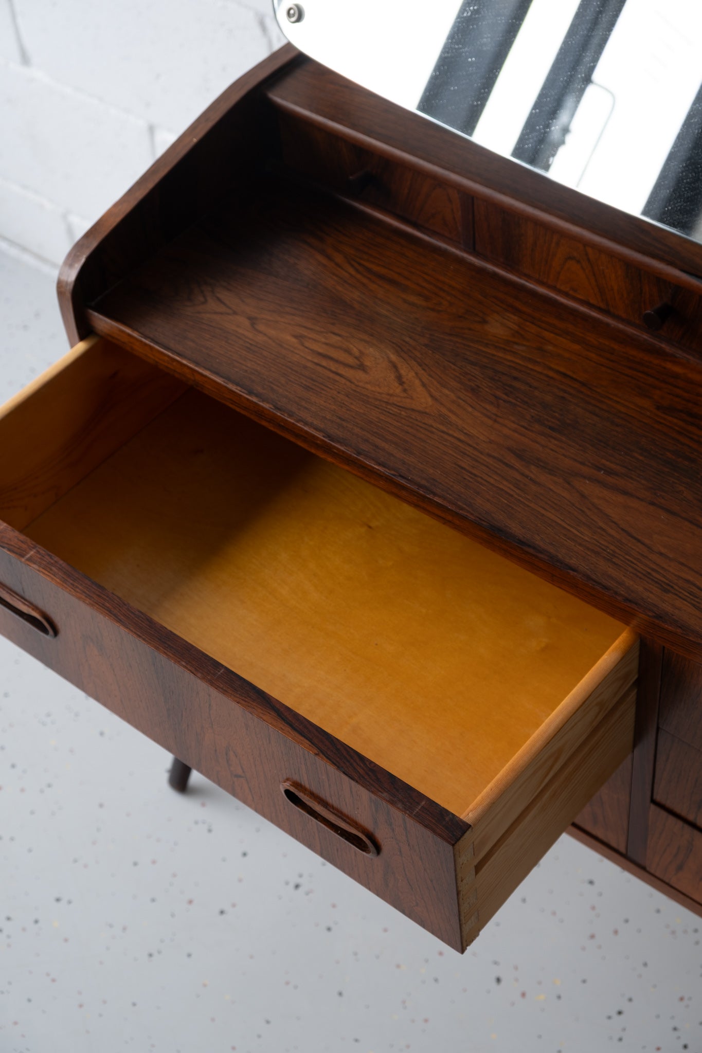 Danish rosewood vanity dresser