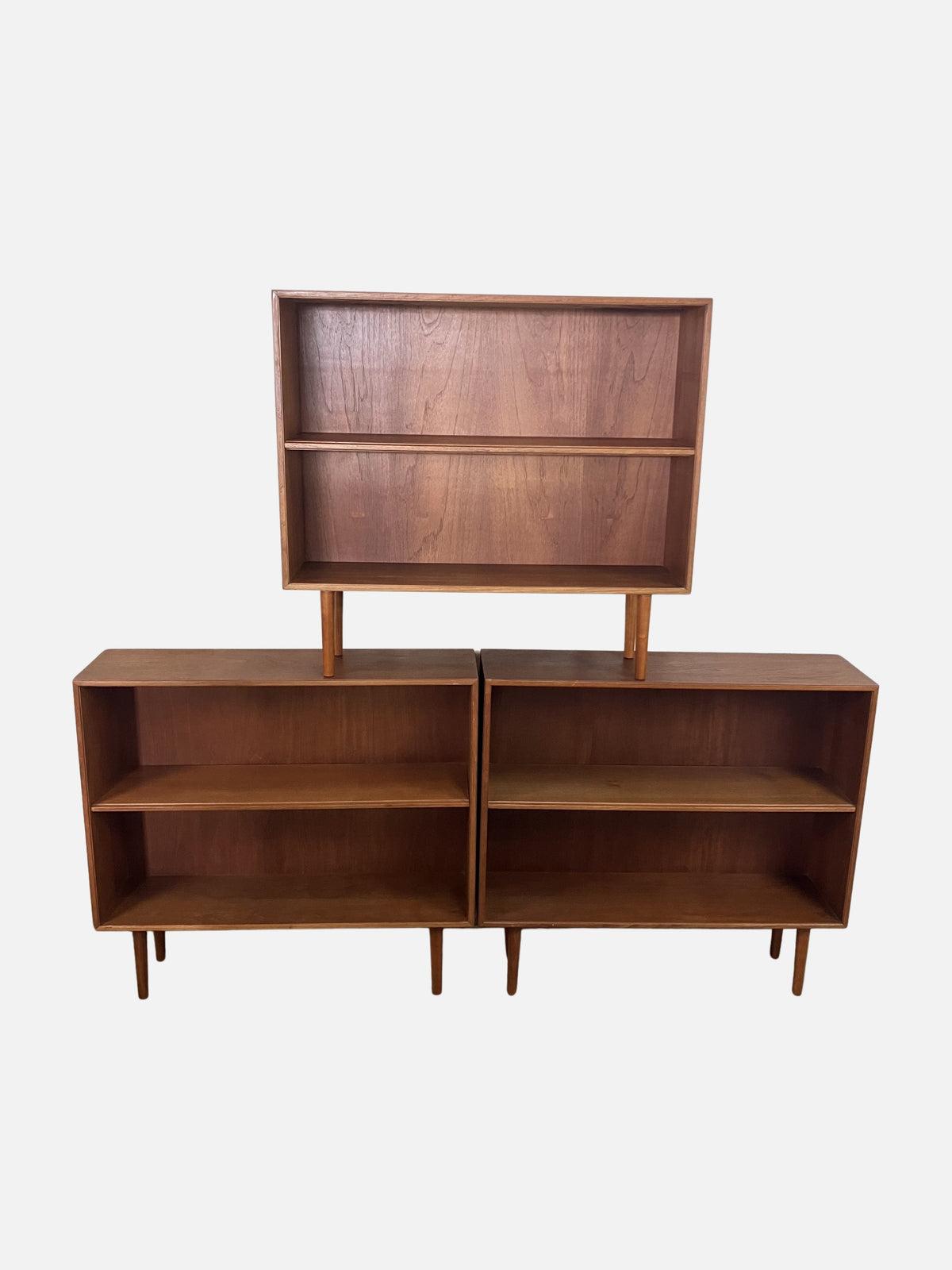 Low teak bookcases 84x90x25