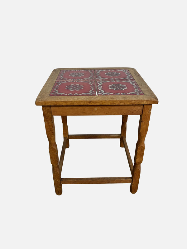 Oak side table 37x37x44