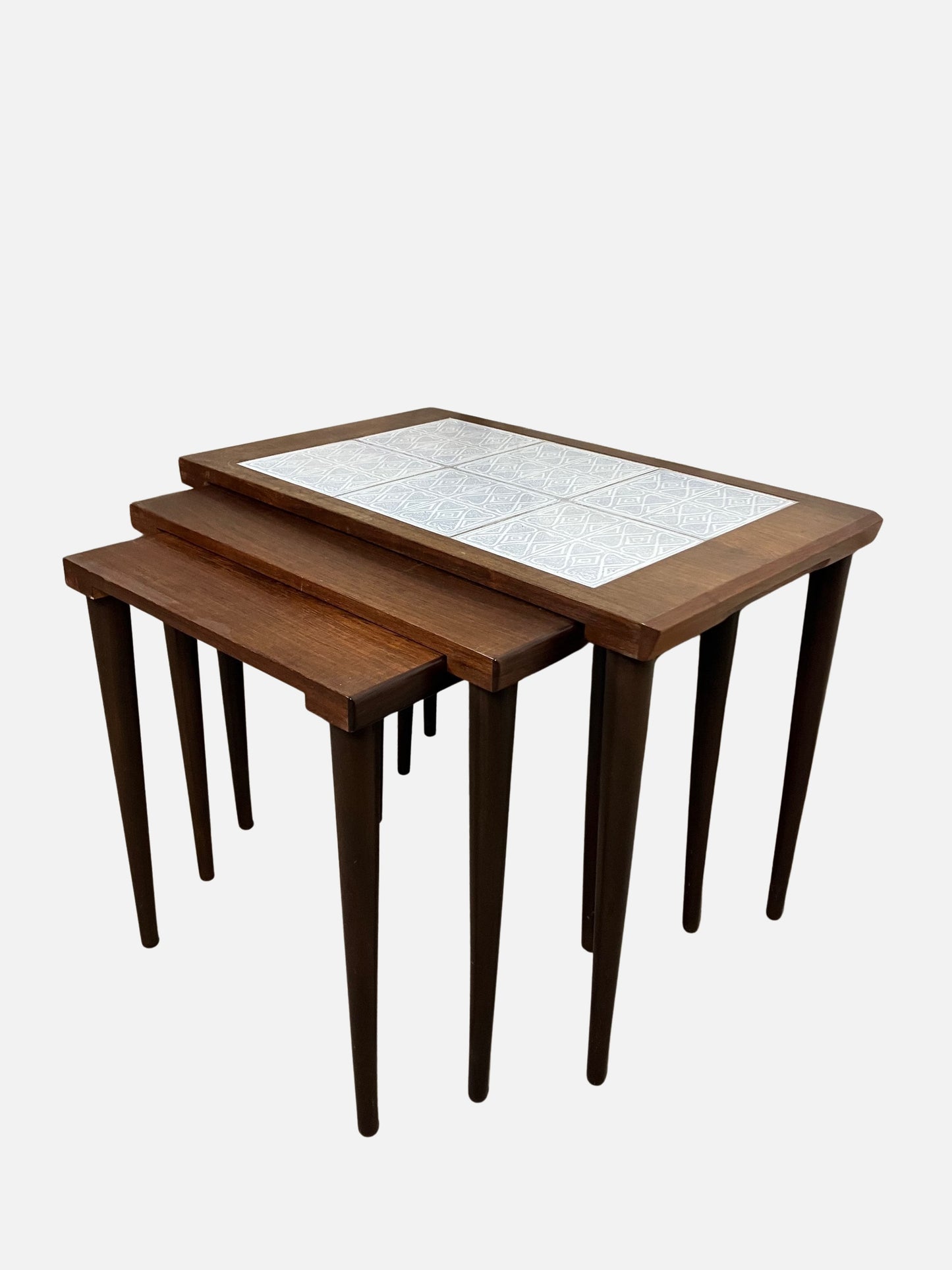 Set of 3 Small Rosewood tables 60x36