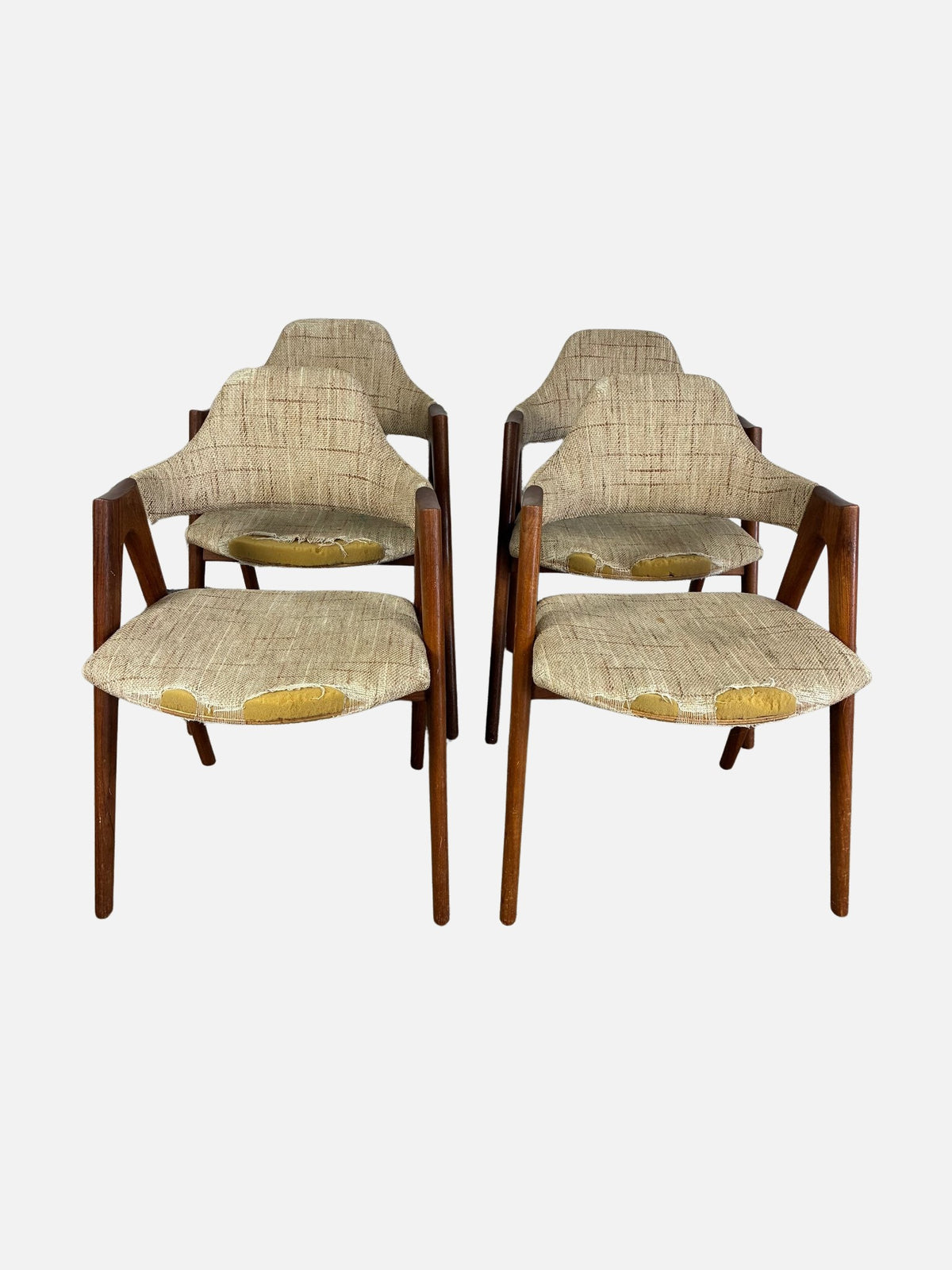 Set of 4 teak boomerang chairs by Kai Kristiansen