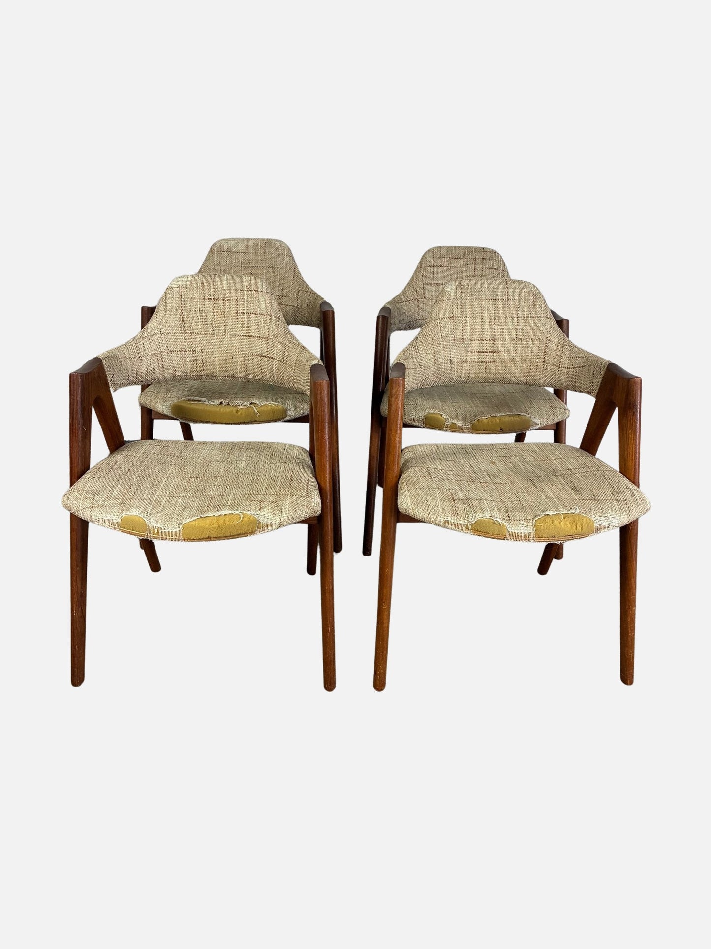 Set of 4 teak boomerang chairs by Kai Kristiansen