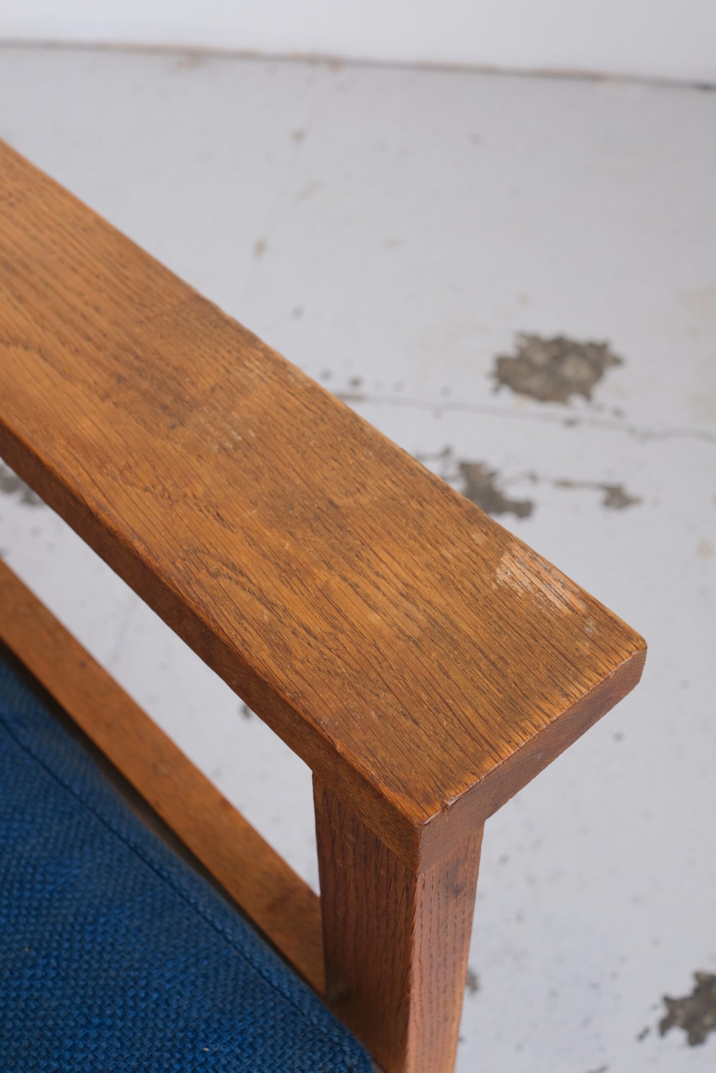 Solid oak armchair, Denmark 1970s (unrestored)