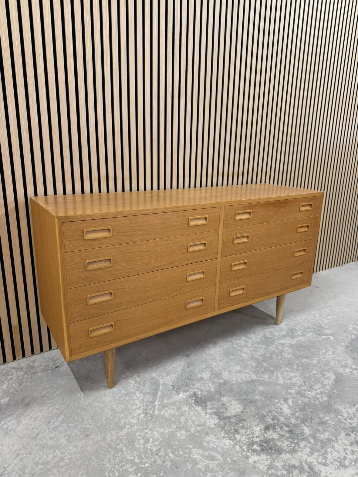 Carlo Jensen oak double drawer