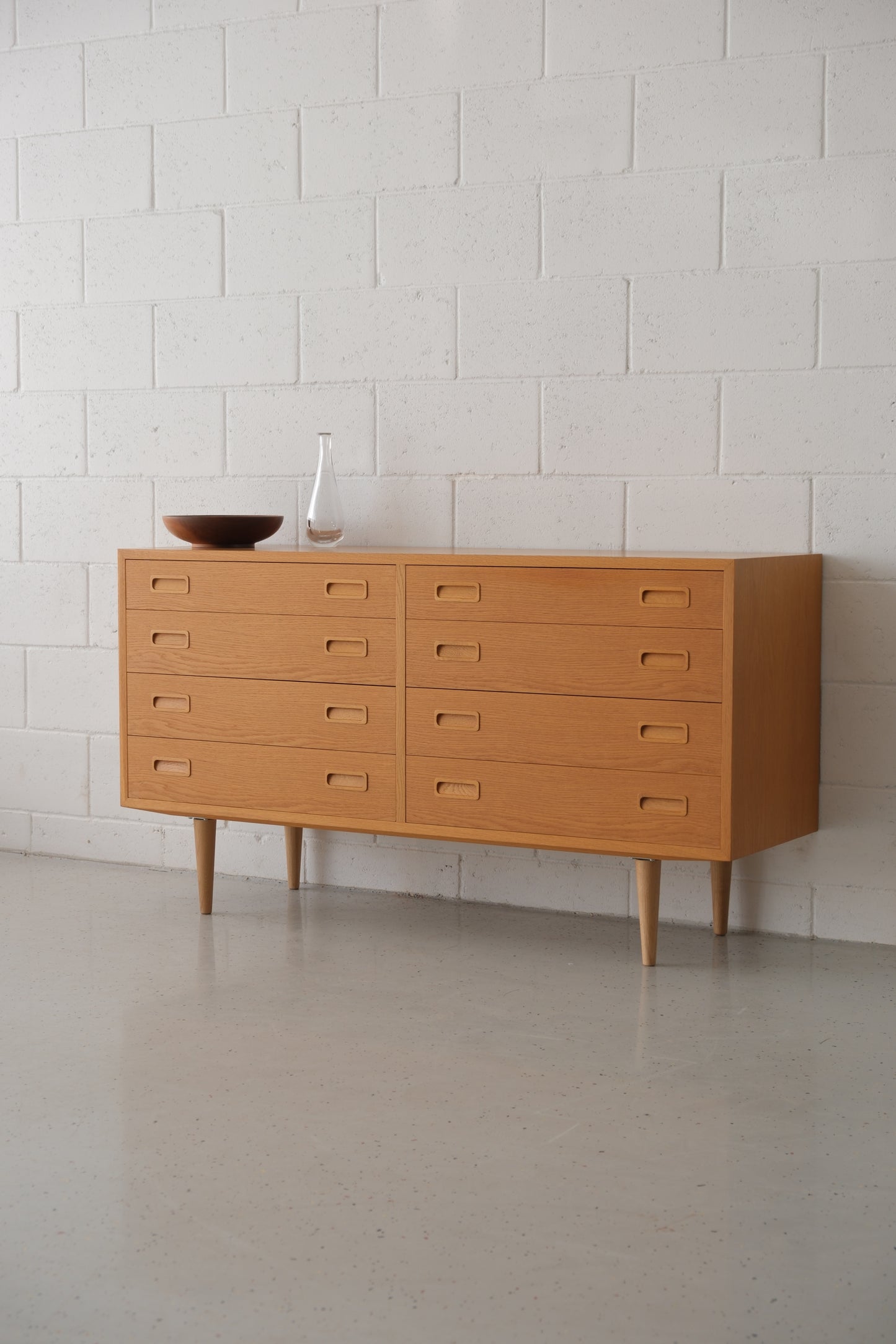 Poul Hundevad oak double drawer