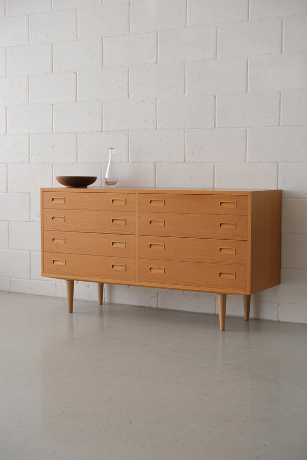Poul Hundevad oak double drawer