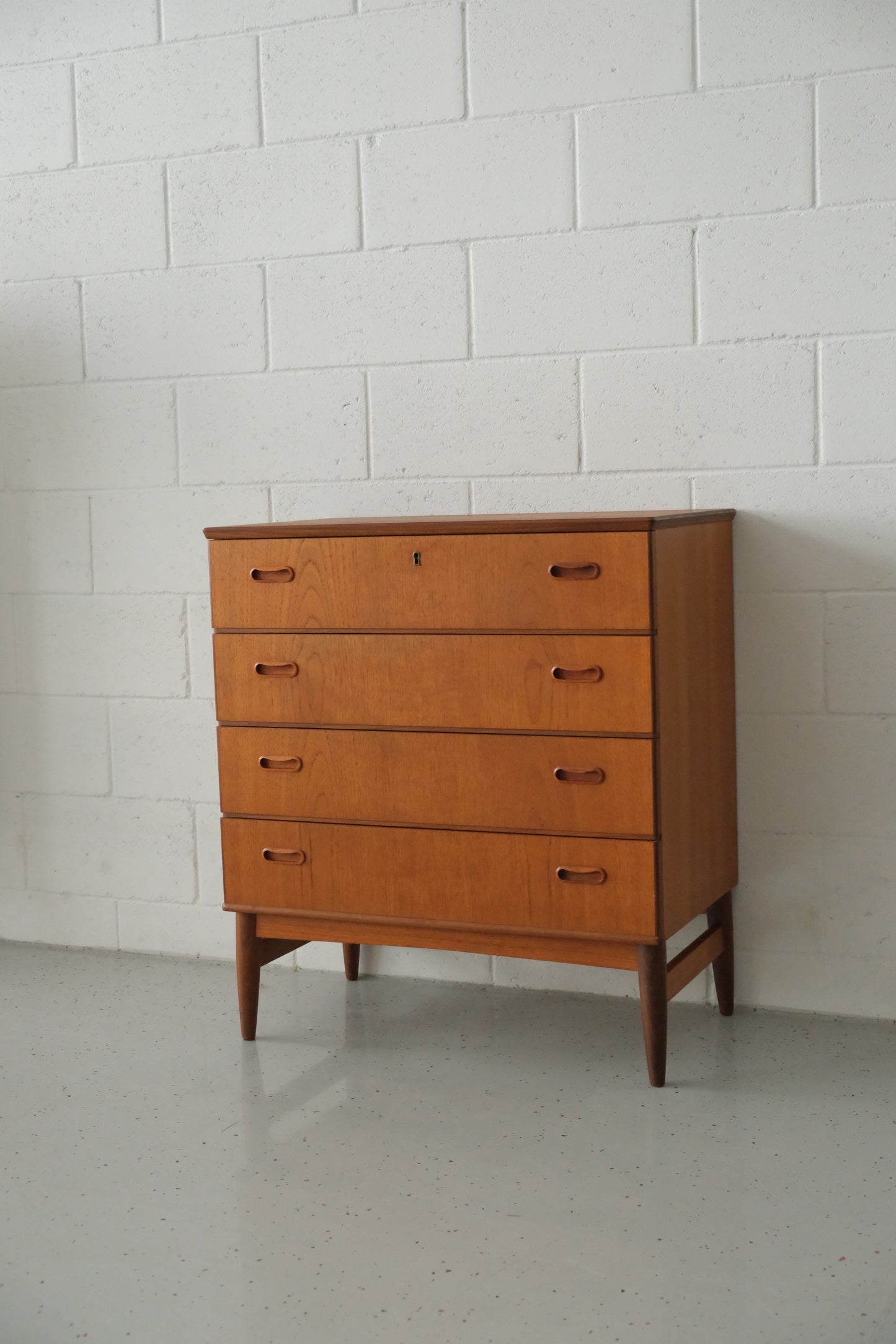 Danish Teak Four-Drawer Chest