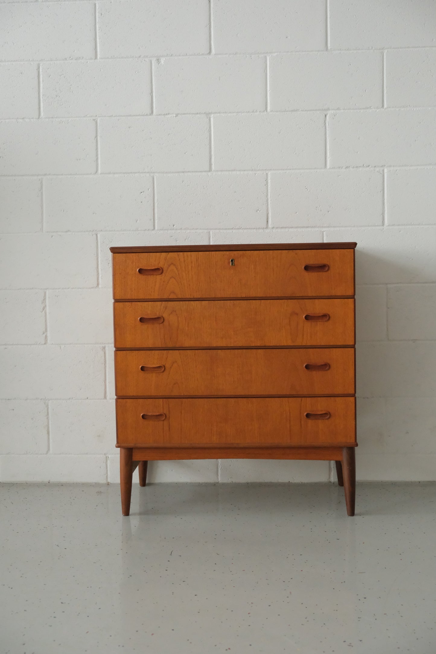 Danish Teak Four-Drawer Chest