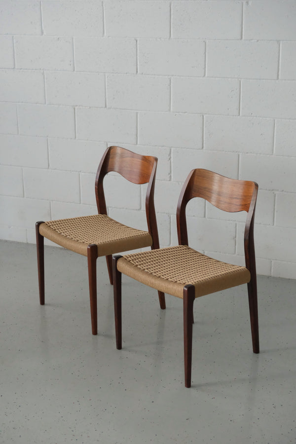 N.O. Møller Model 71 Rosewood, set of 2