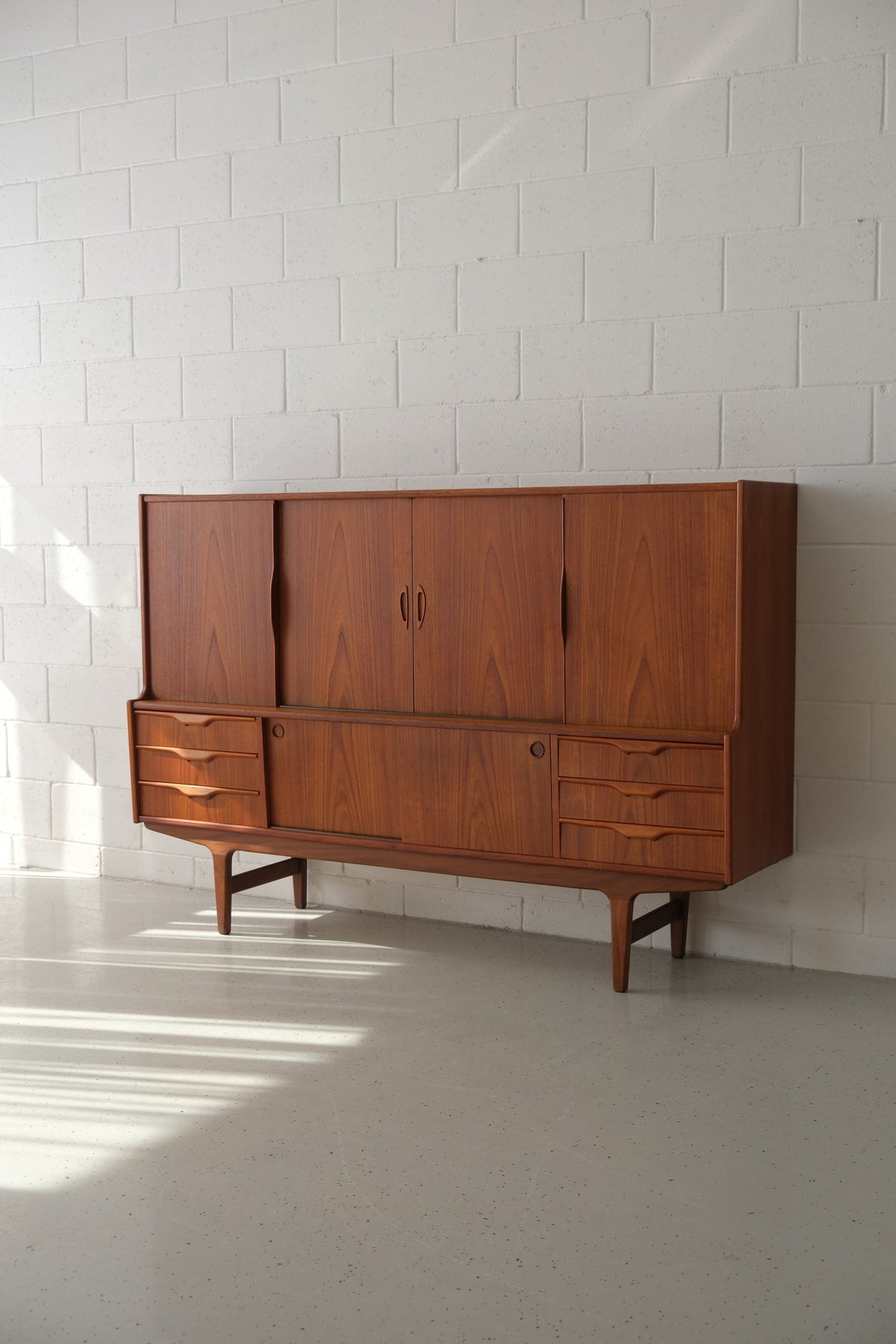 Danish teak highboard 1960s