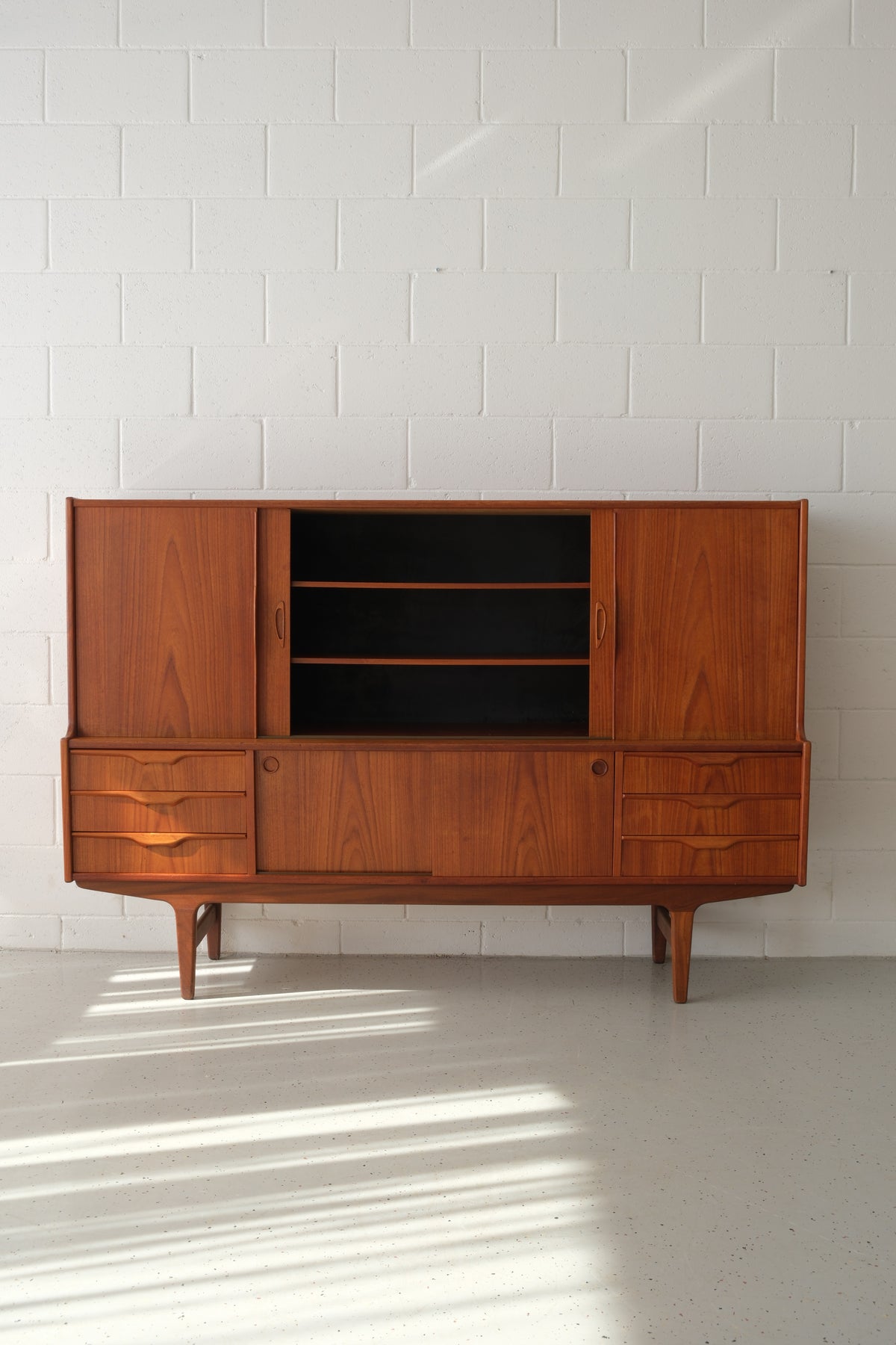 Danish teak highboard 1960s
