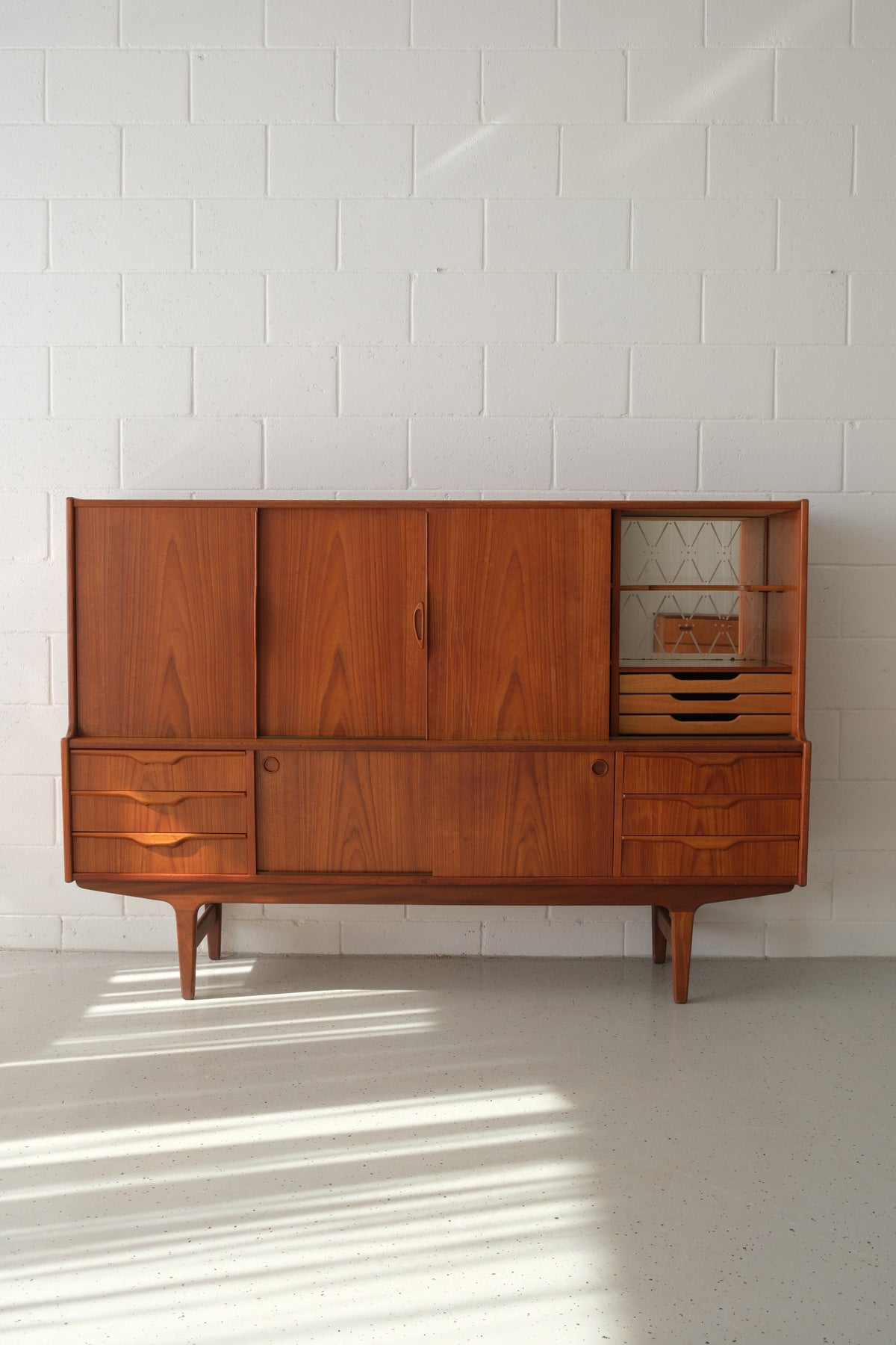 Danish teak highboard 1960s