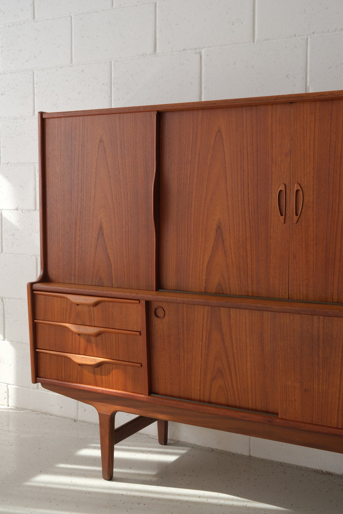Danish teak highboard 1960s