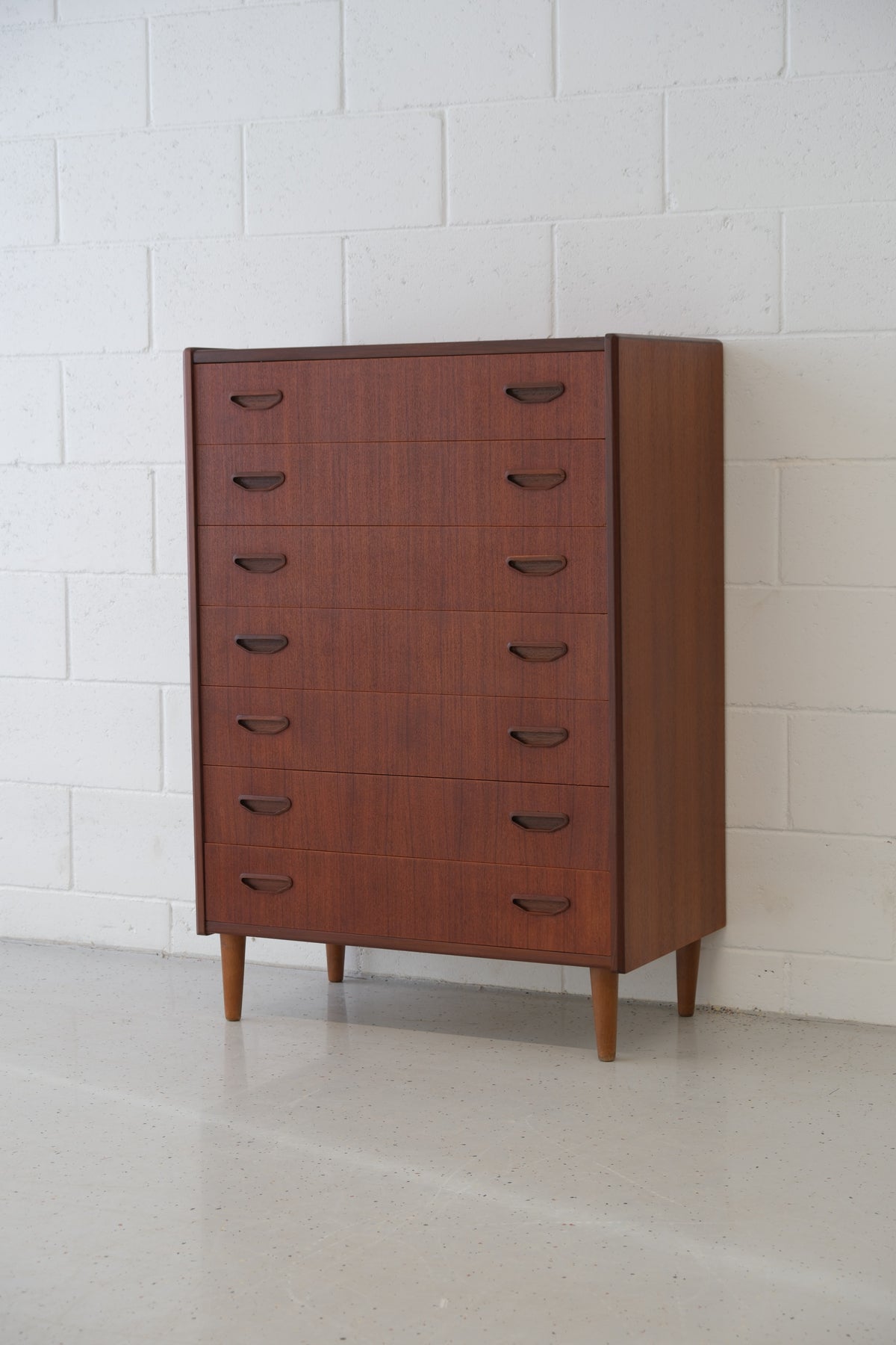 Danish teak tallboy