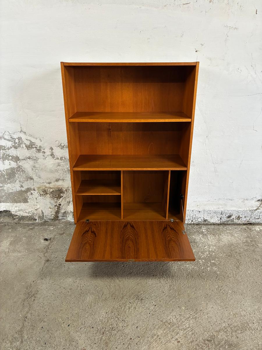Teak bookcase with bar 180x130x32