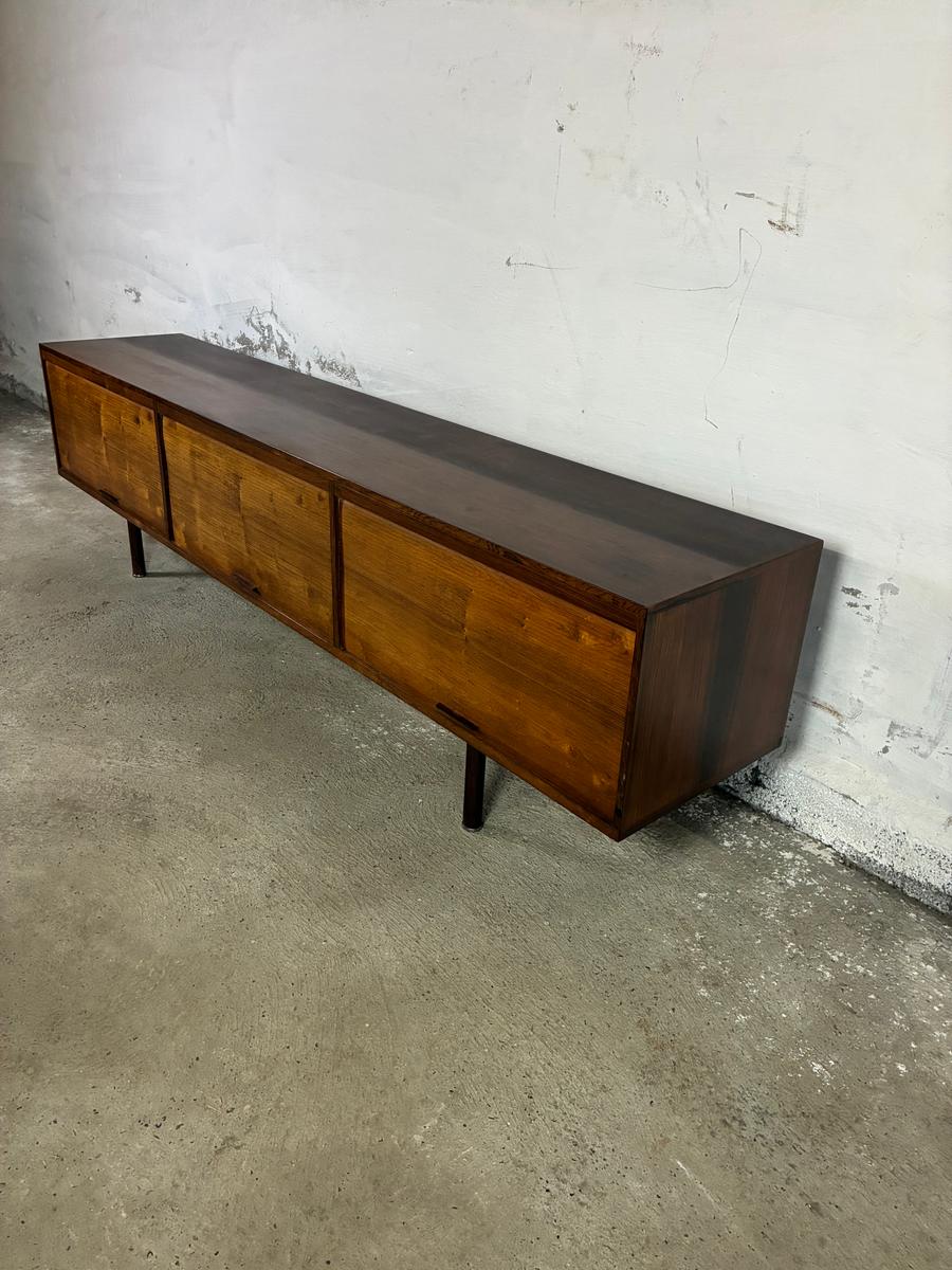 Low and Long rosewood sideboard with tambour doors