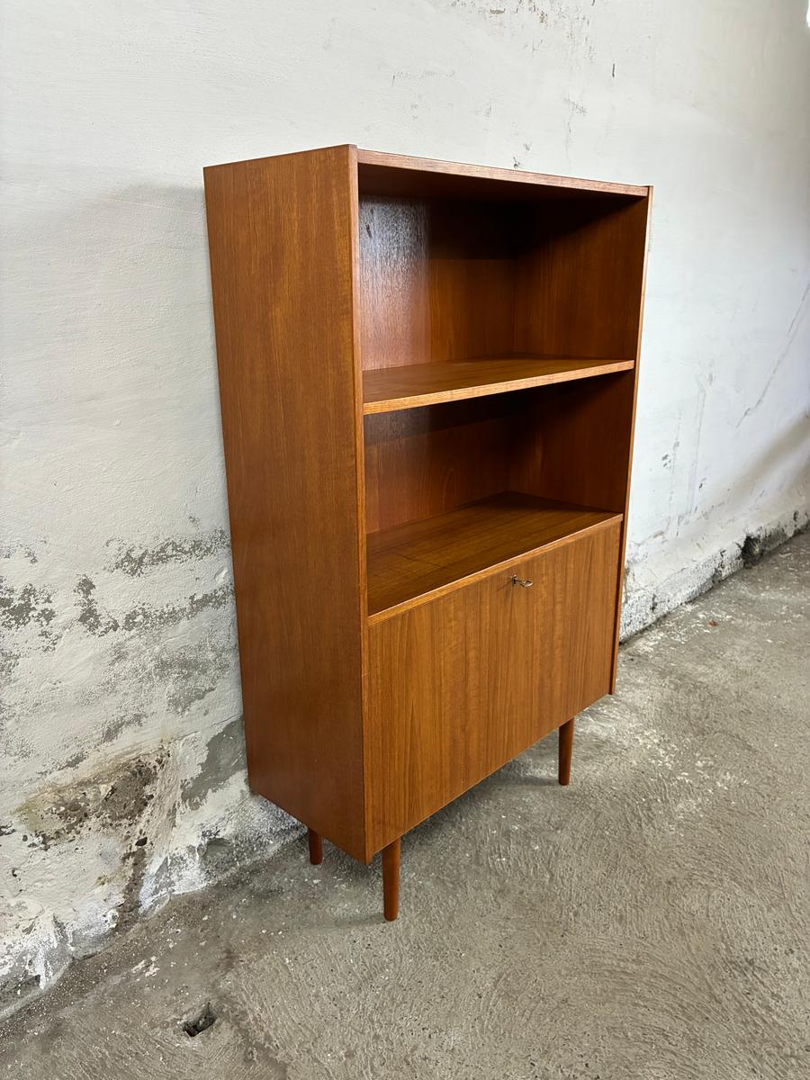 Teak bookcase with bar 180x130x32