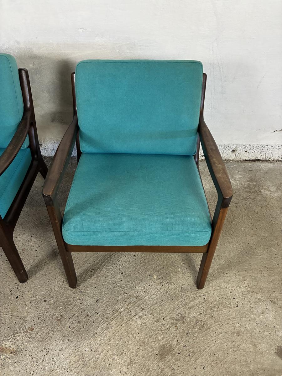 Pair of Ole Wanscher lounge chairs model Senator