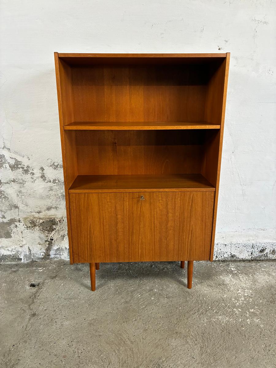 Teak bookcase with bar 180x130x32