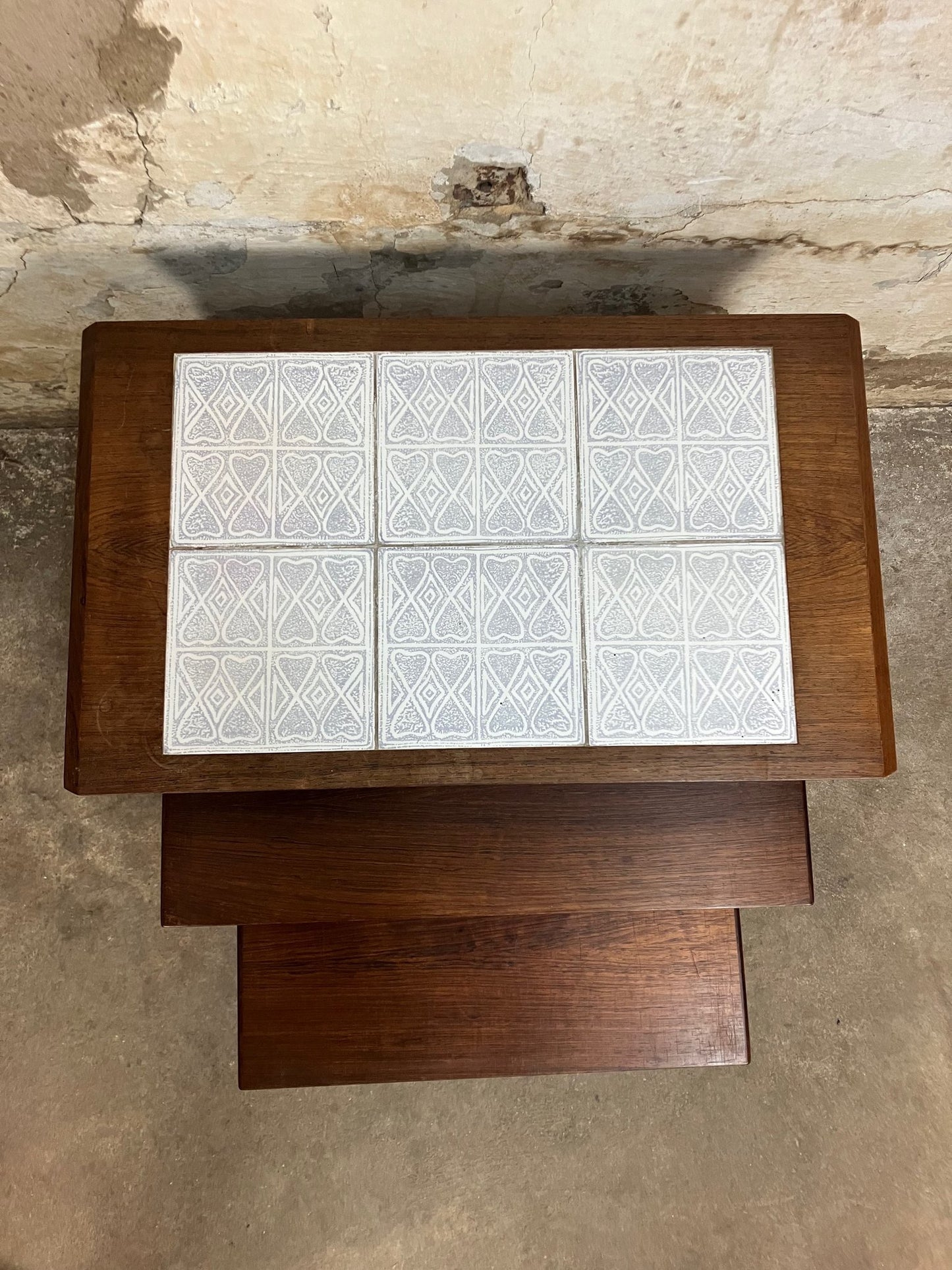 Set of 3 Small Rosewood tables 60x36