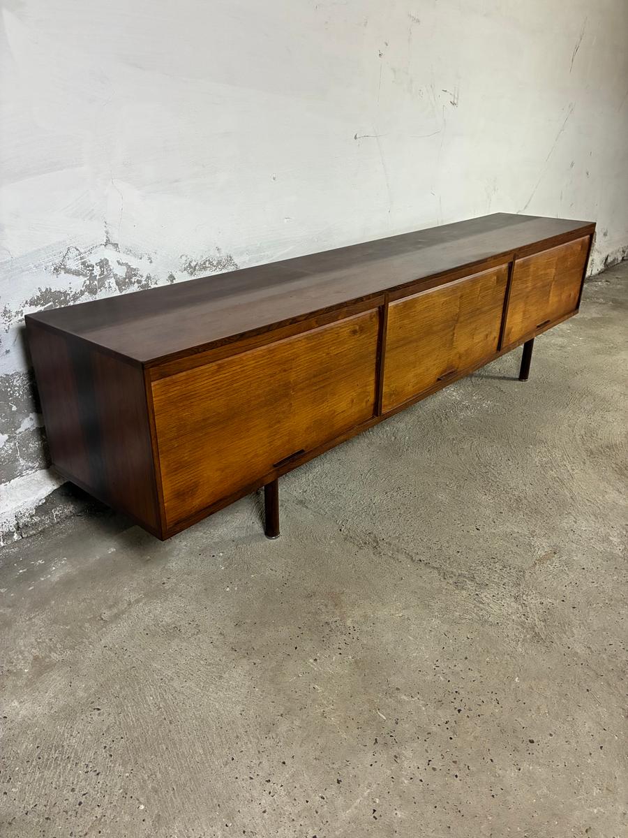 Low and Long rosewood sideboard with tambour doors
