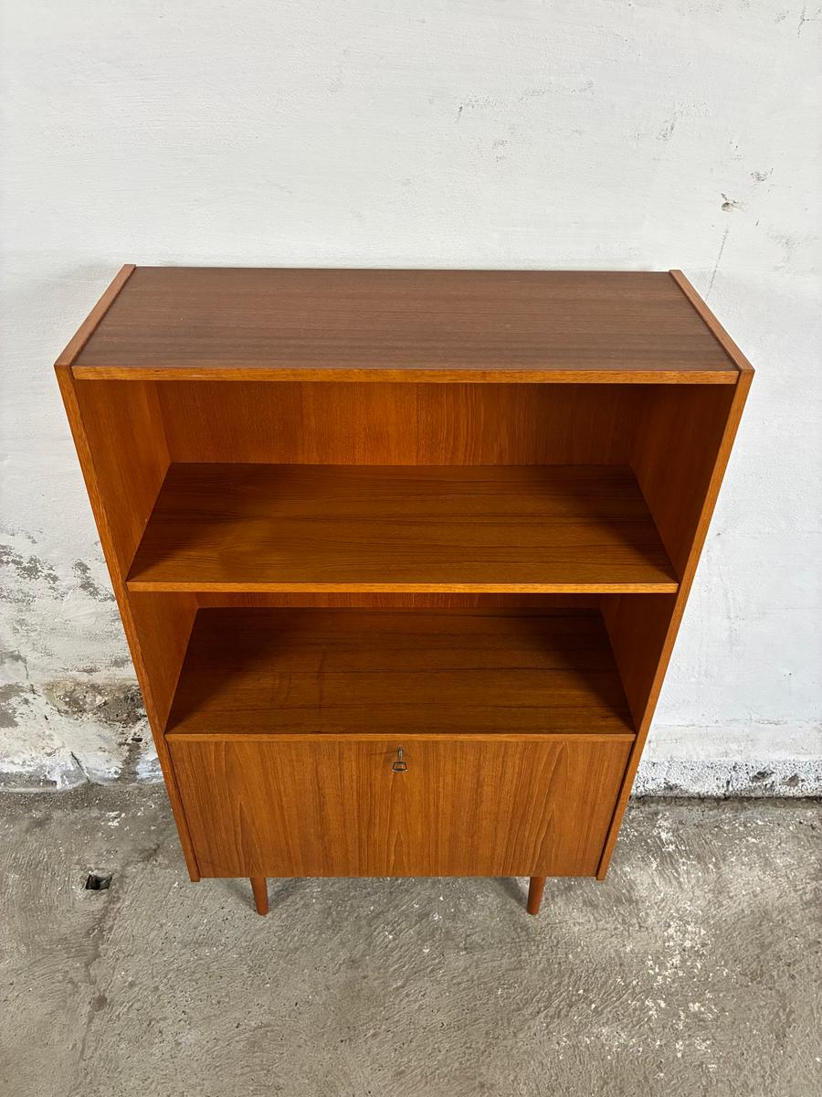 Teak bookcase with bar 180x130x32