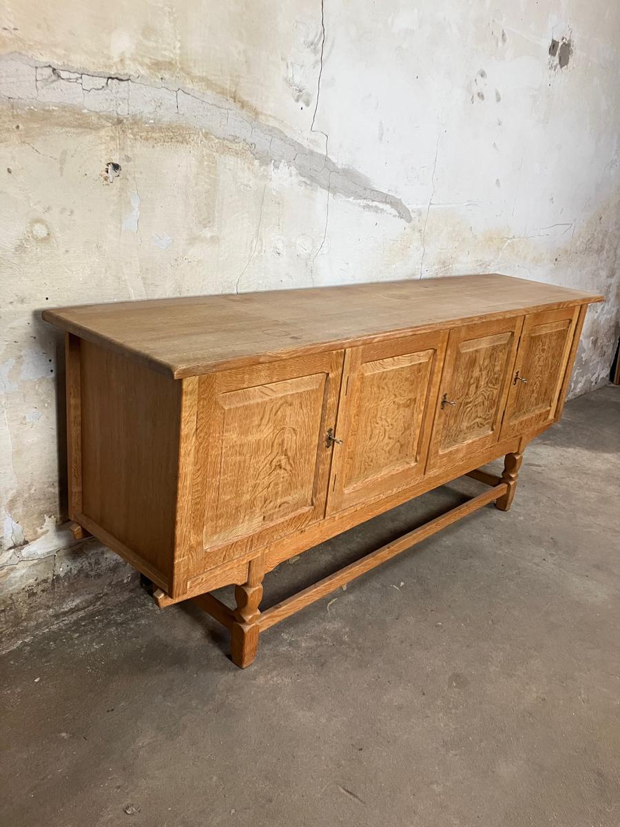 Low solid oak sideboard 209x90x50