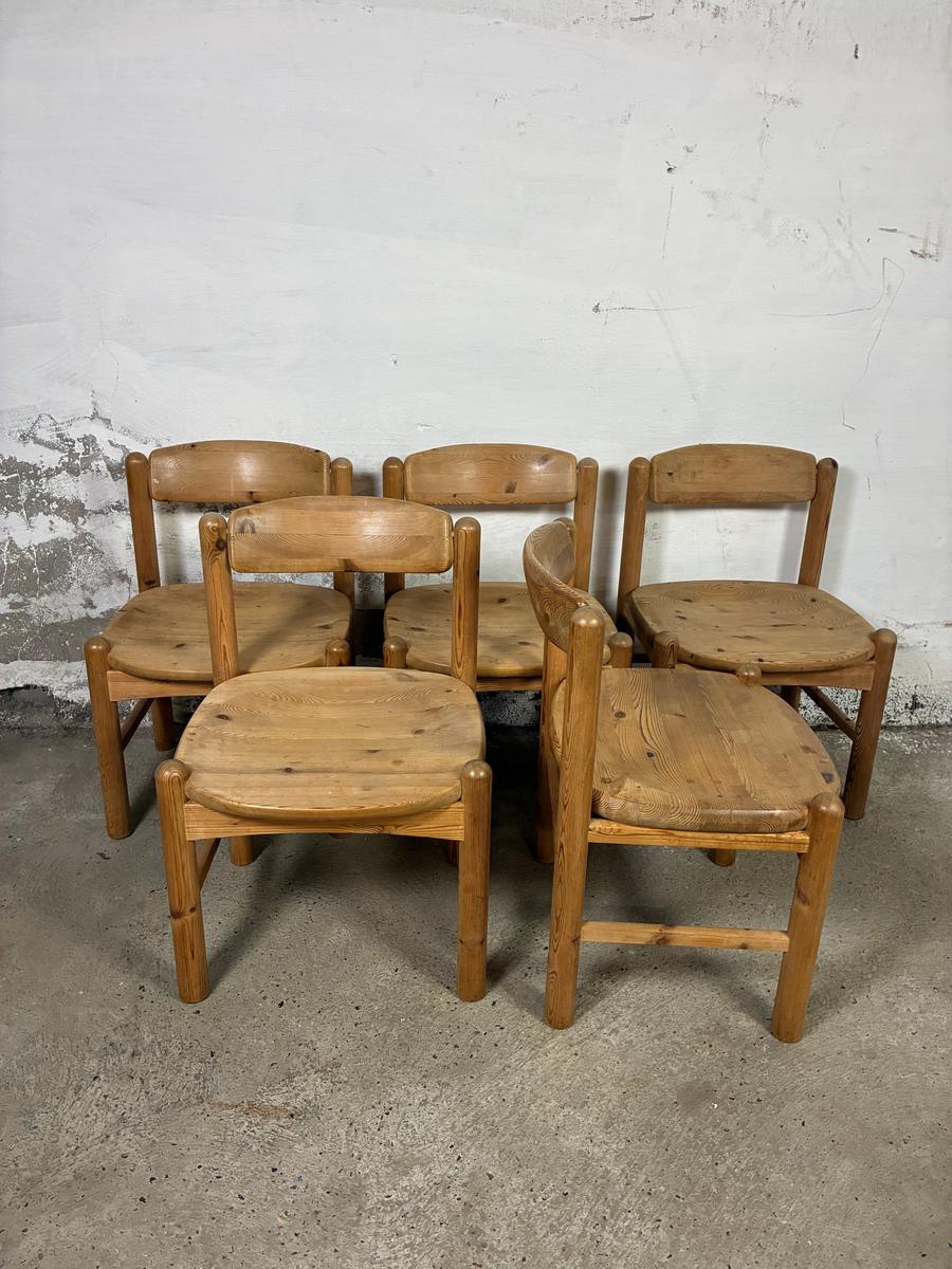 Set of 5 pine chairs from Hirtshals møbelfabrik