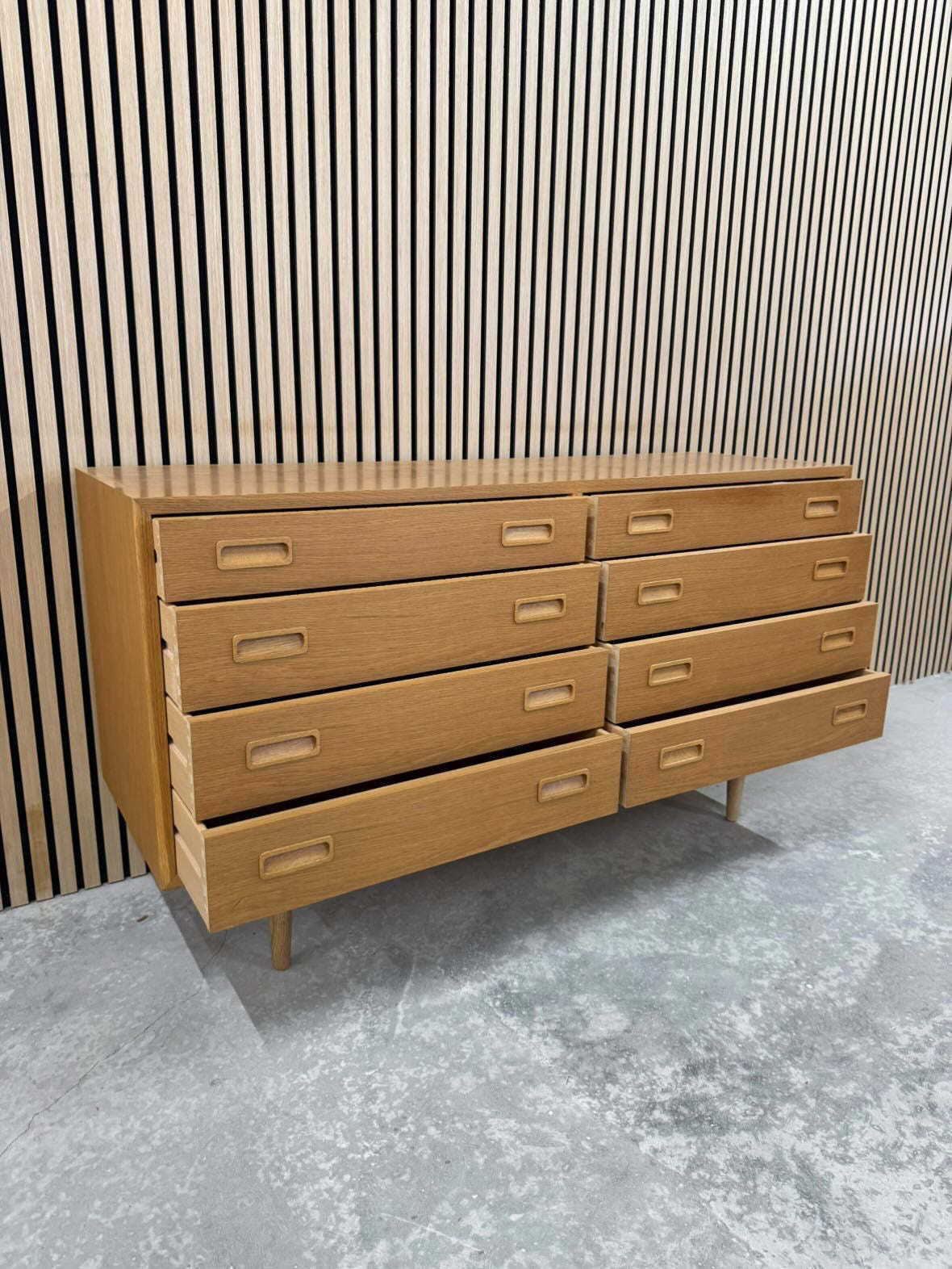 Carlo Jensen oak double drawer