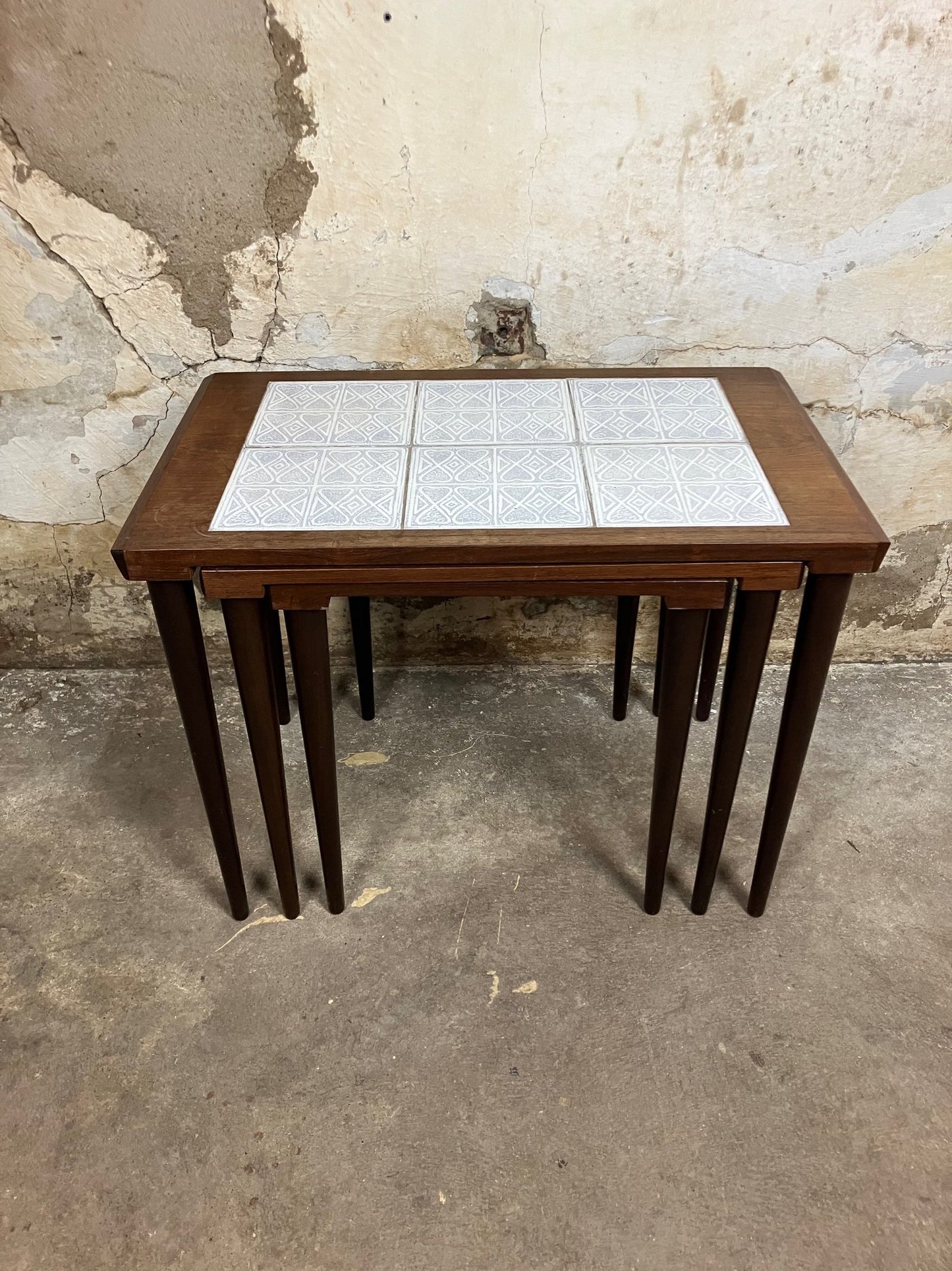 Set of 3 Small Rosewood tables 60x36